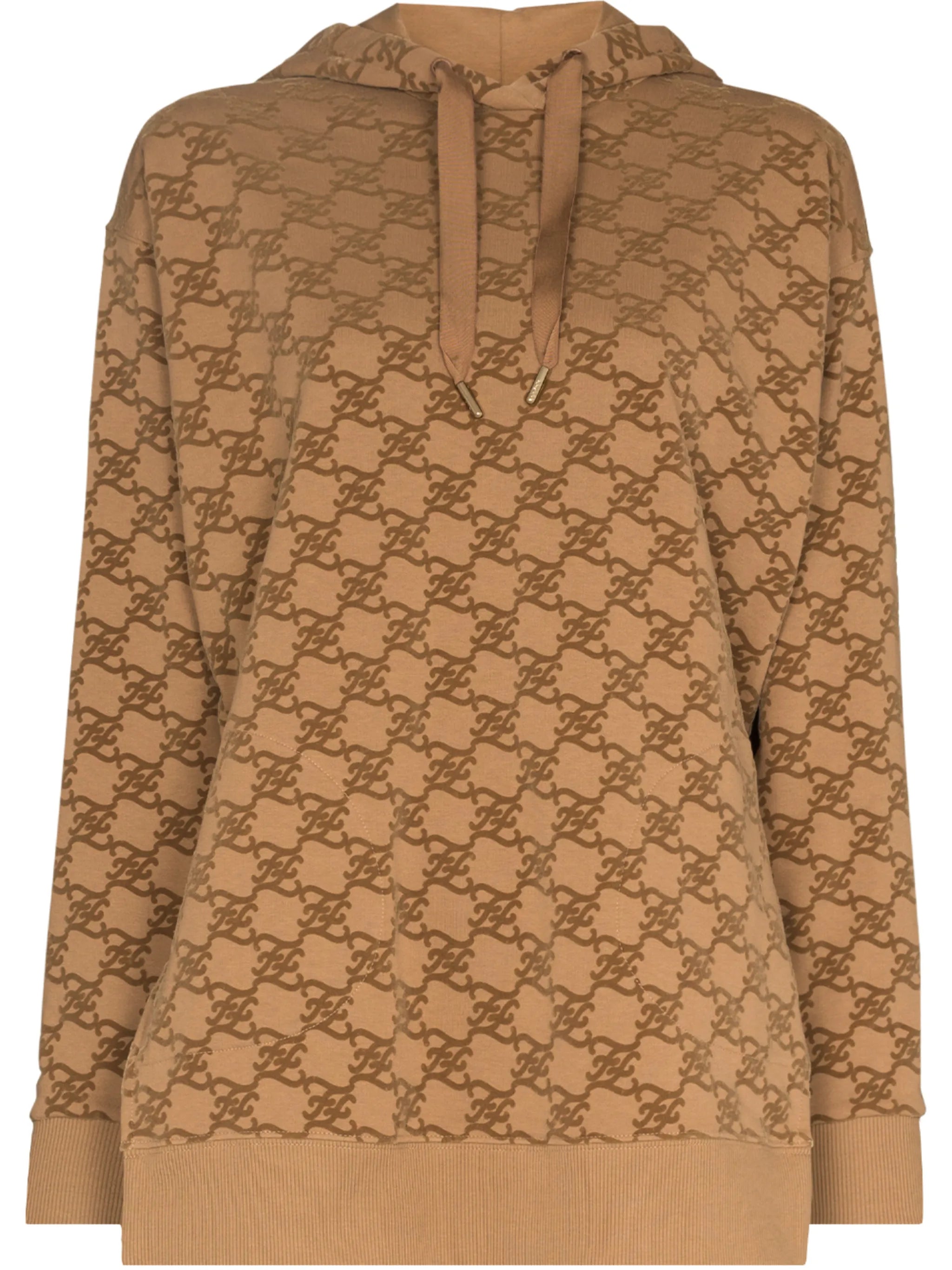 Karligraphy oversized cotton hoodie