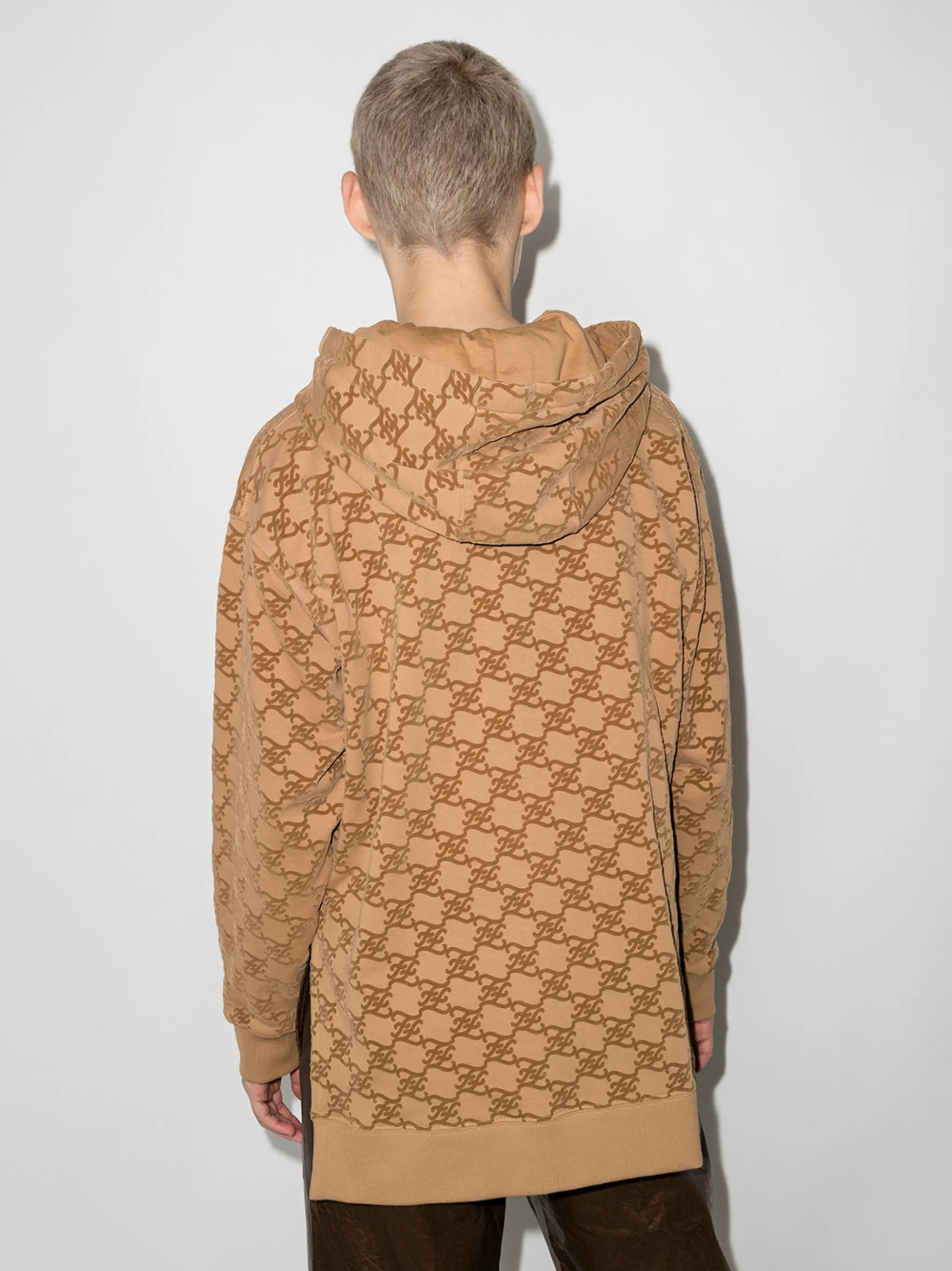 Karligraphy oversized cotton hoodie
