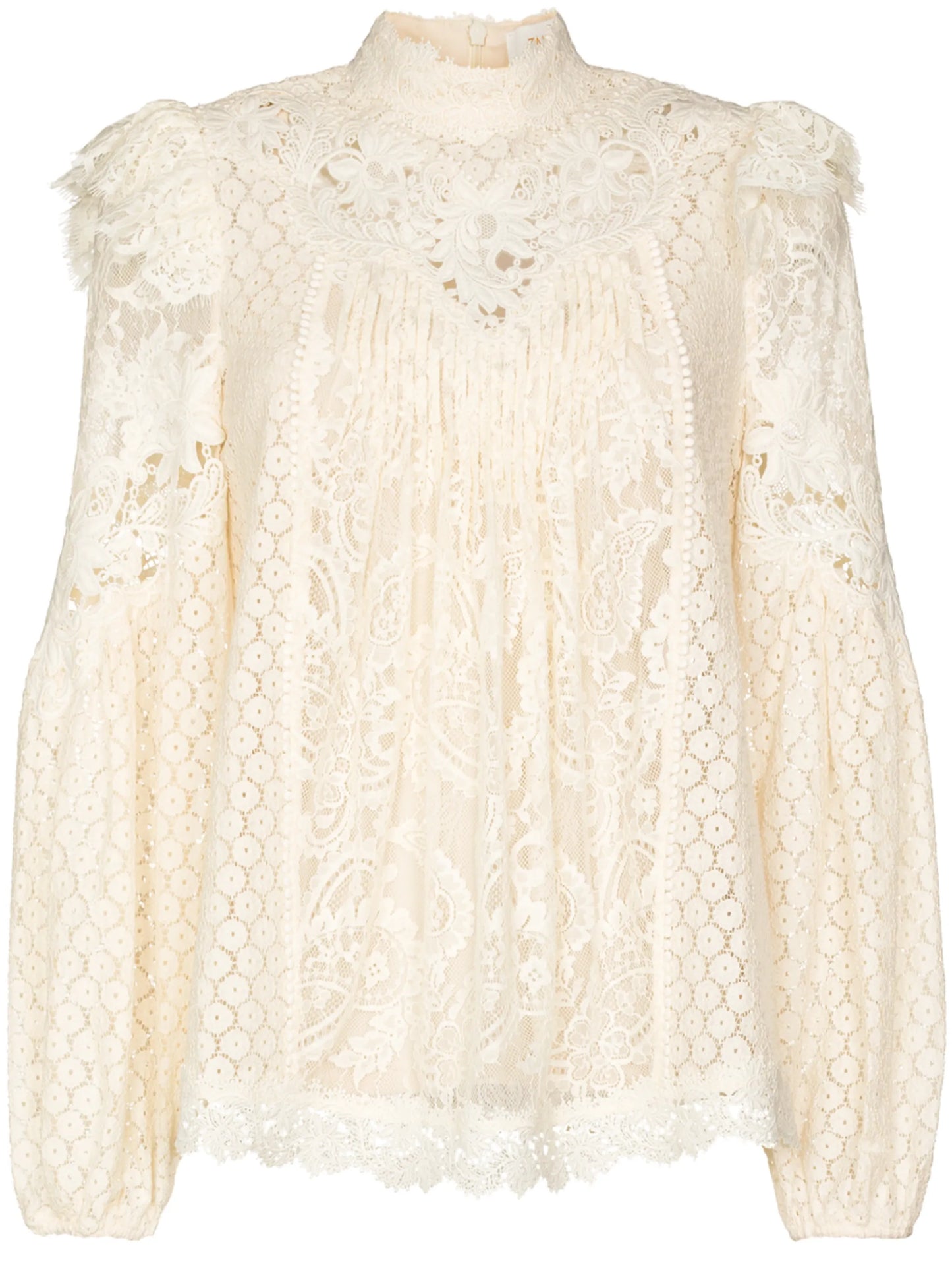 Concert lace-overlay blouse