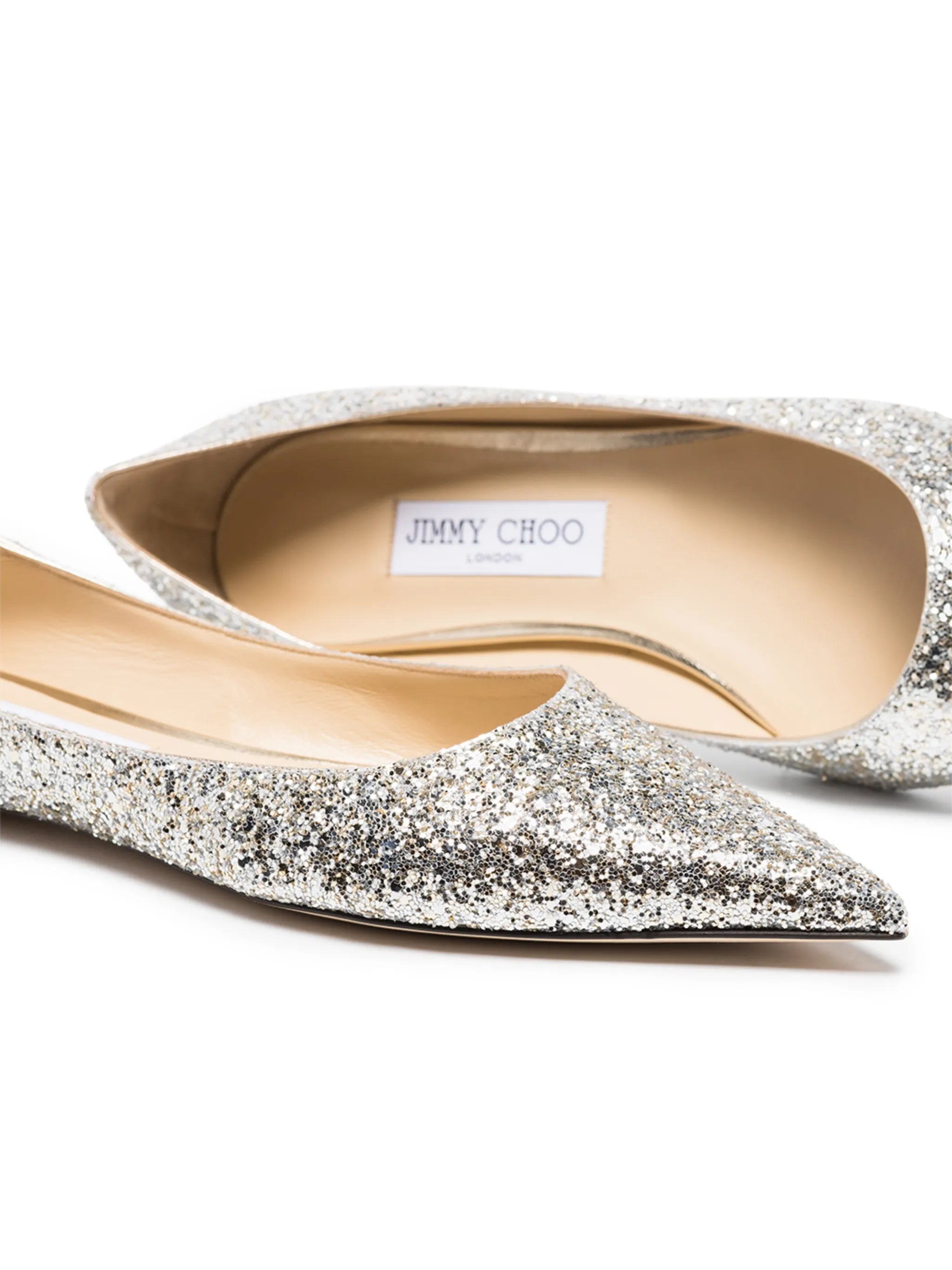 Love glitter-embellished ballerina shoes
