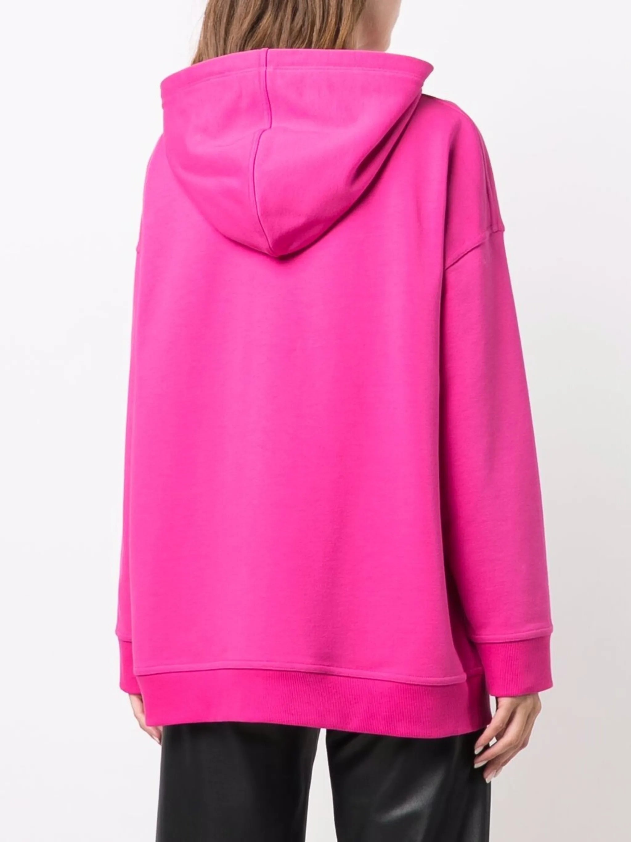 lace-panel hoodie