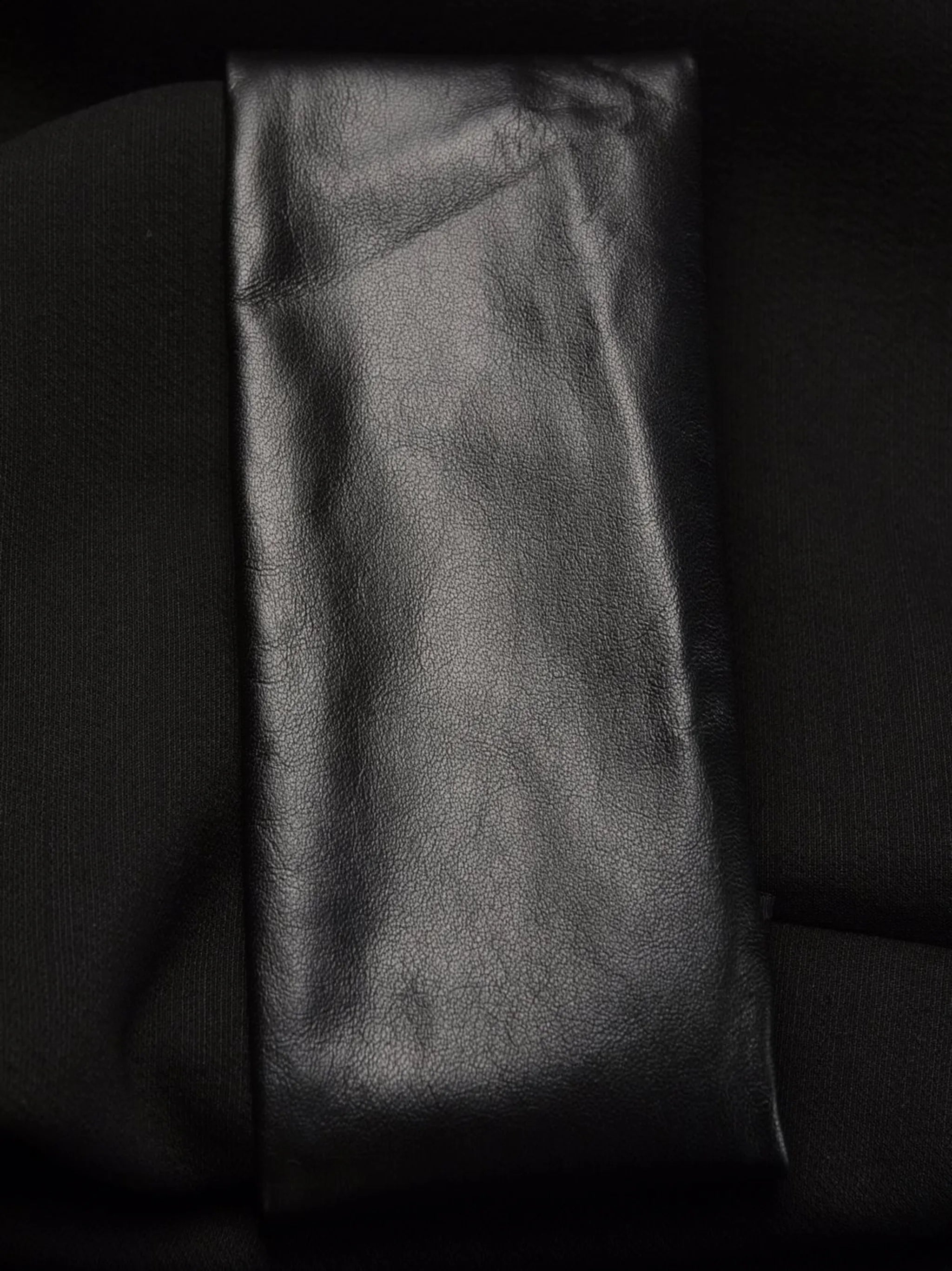 lambskin-panel pencil dress