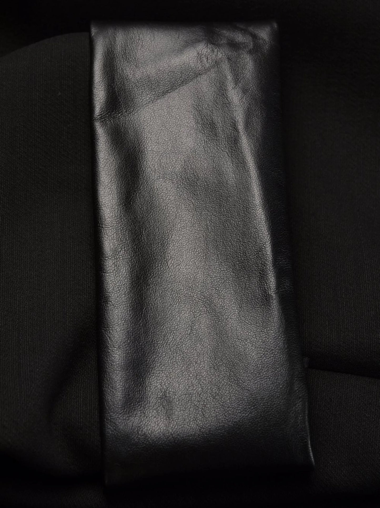 lambskin-panel pencil dress