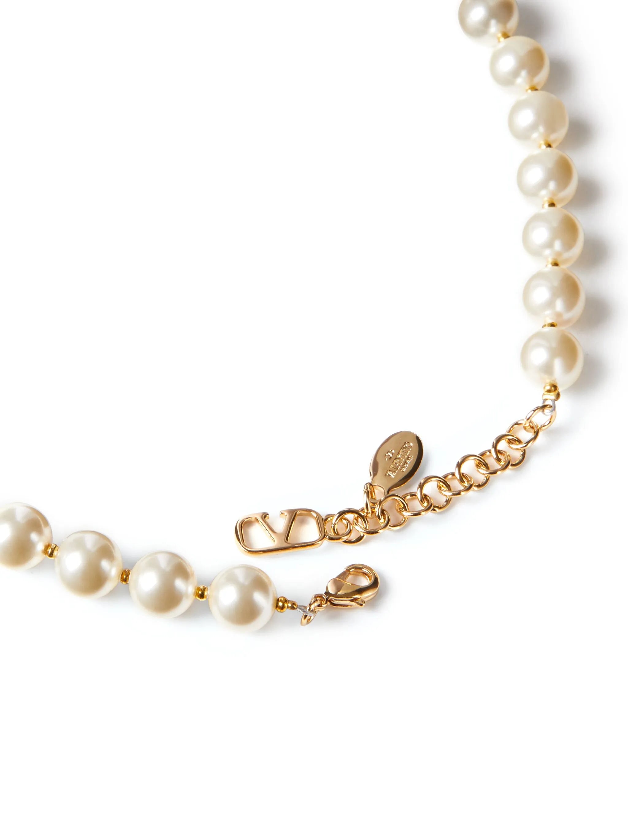 VLogo Signature pearl necklace