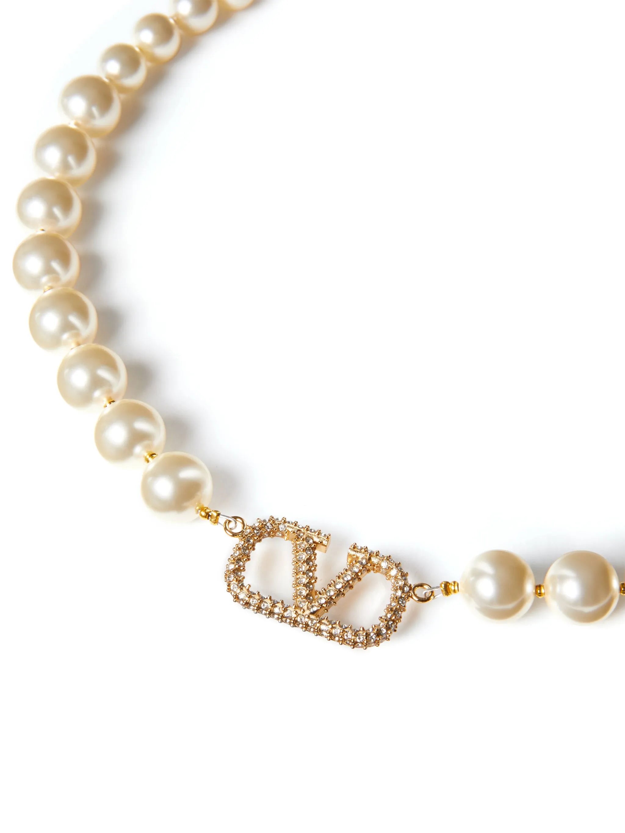VLogo Signature pearl necklace