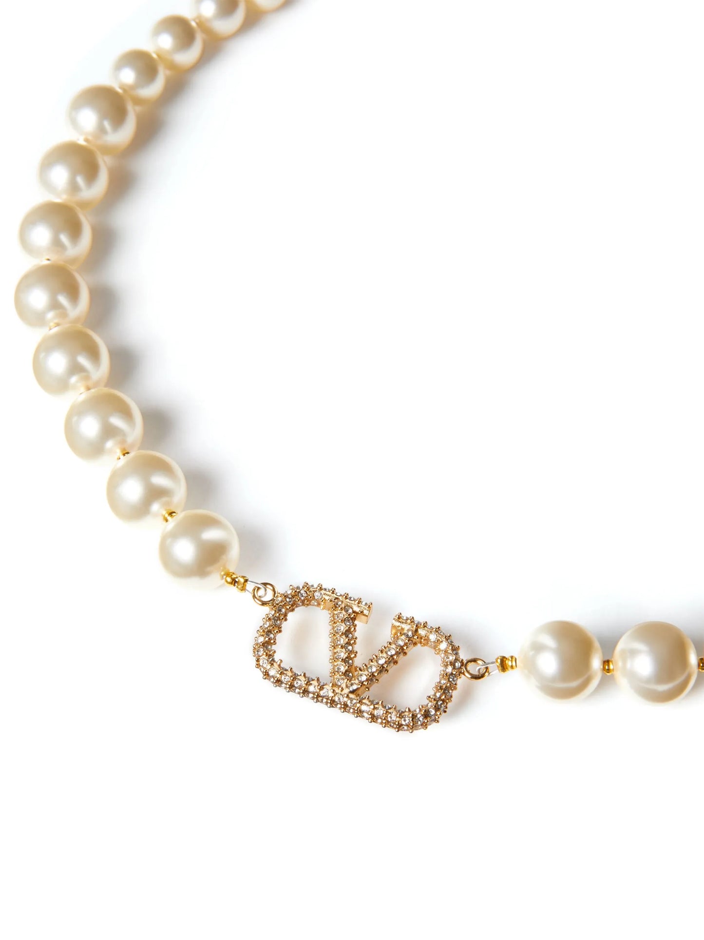 VLogo Signature pearl necklace