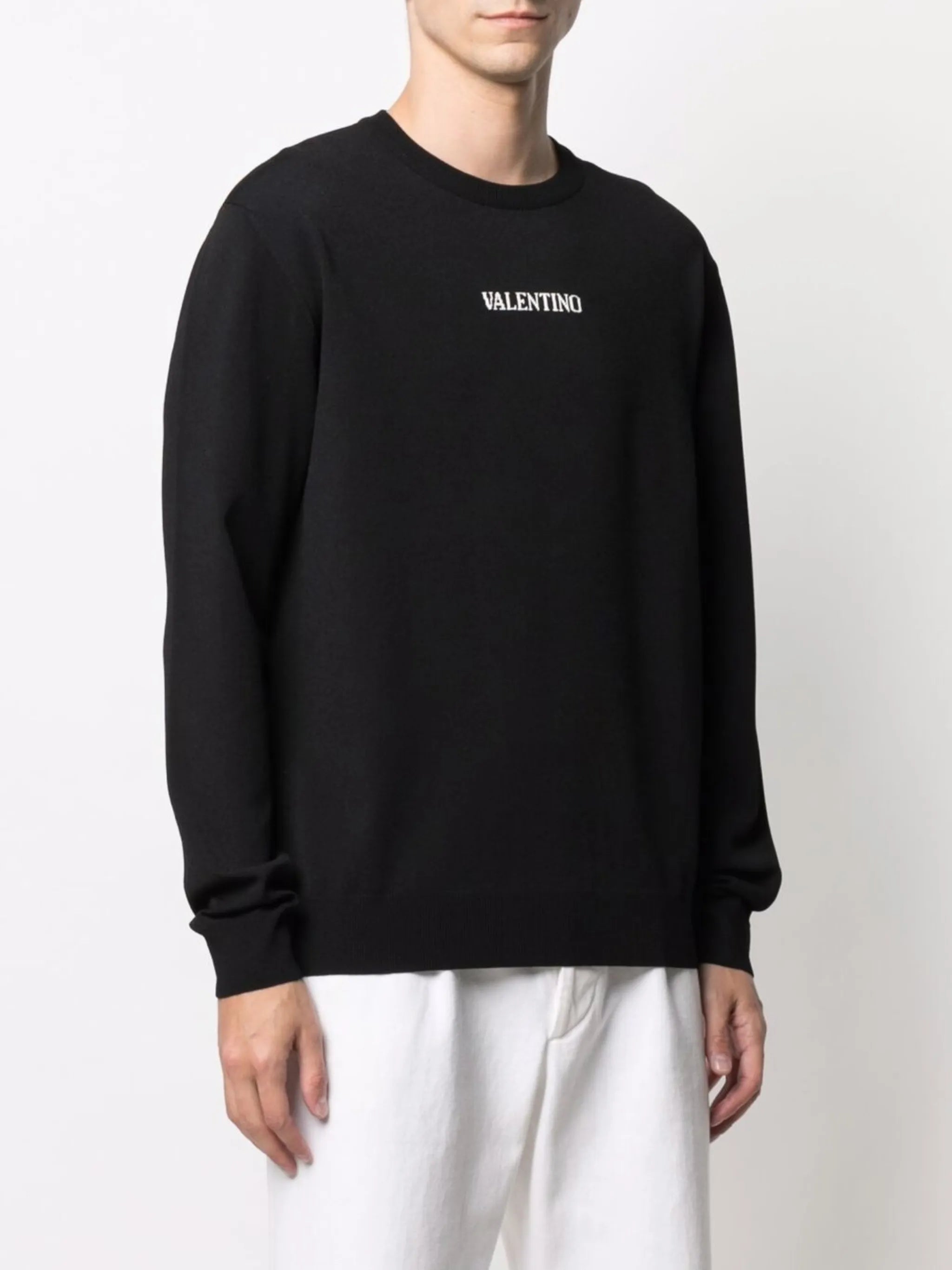 logo-intarsia jumper
