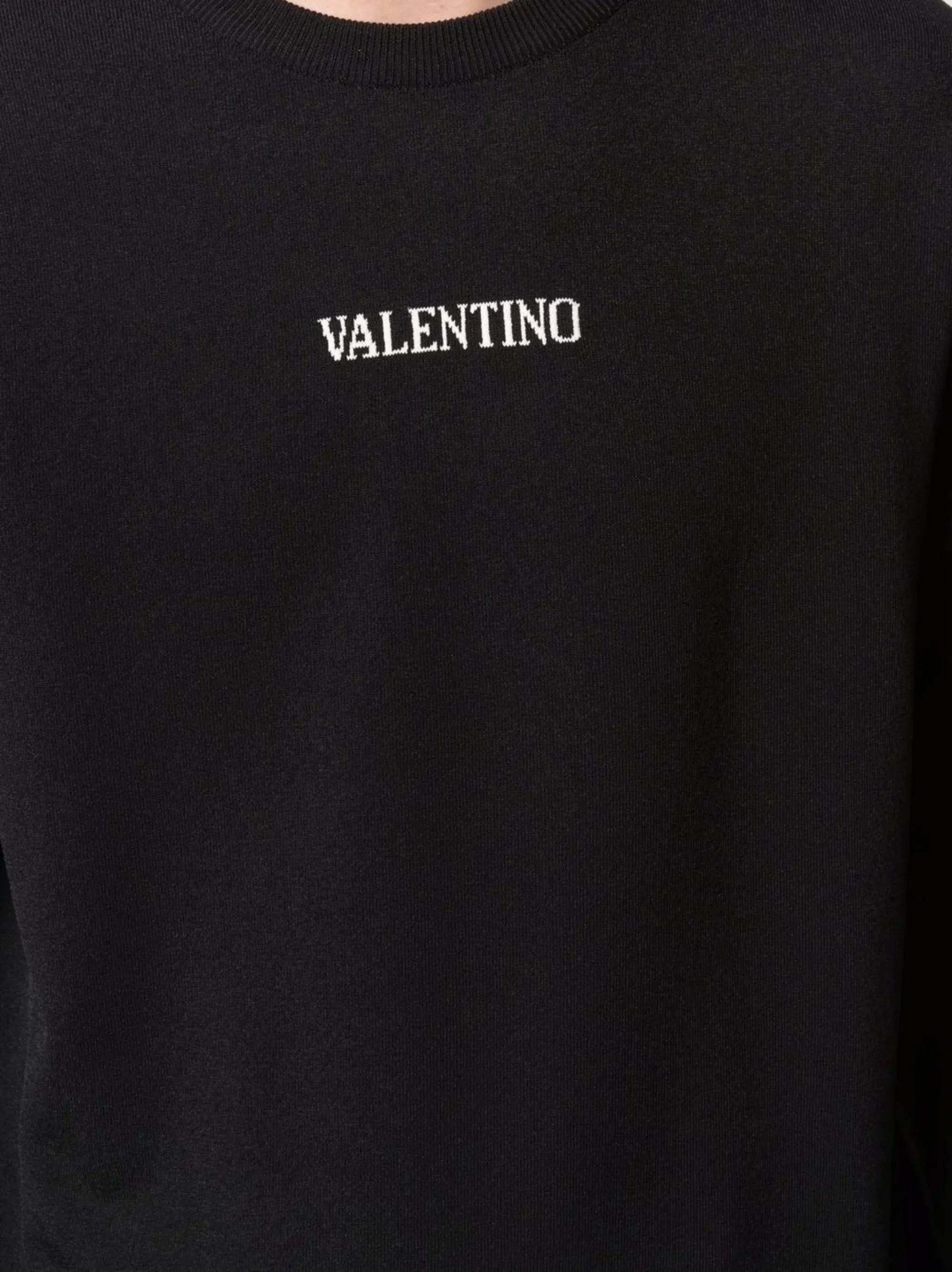 logo-intarsia jumper