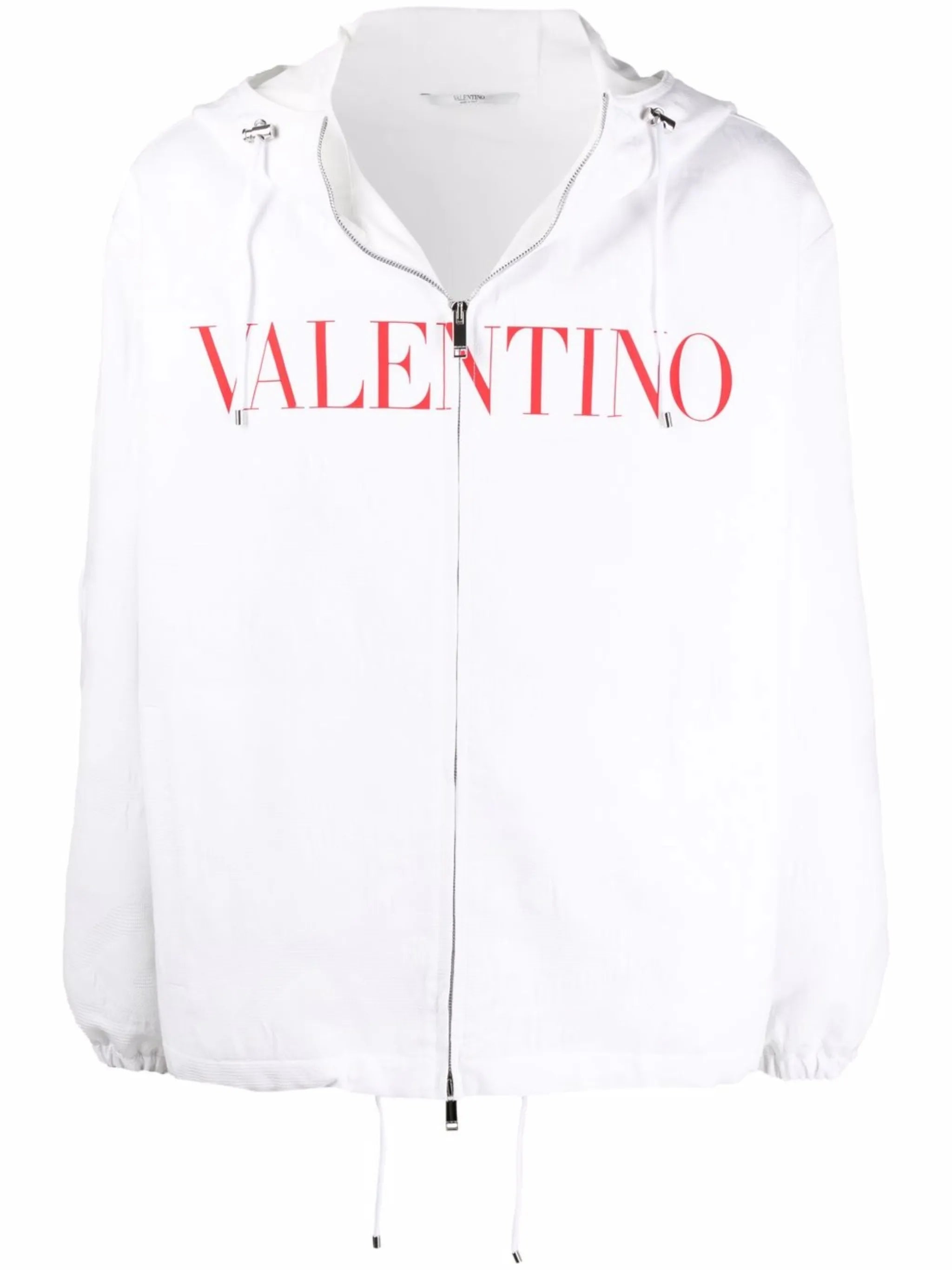 logo-print hooded jacket