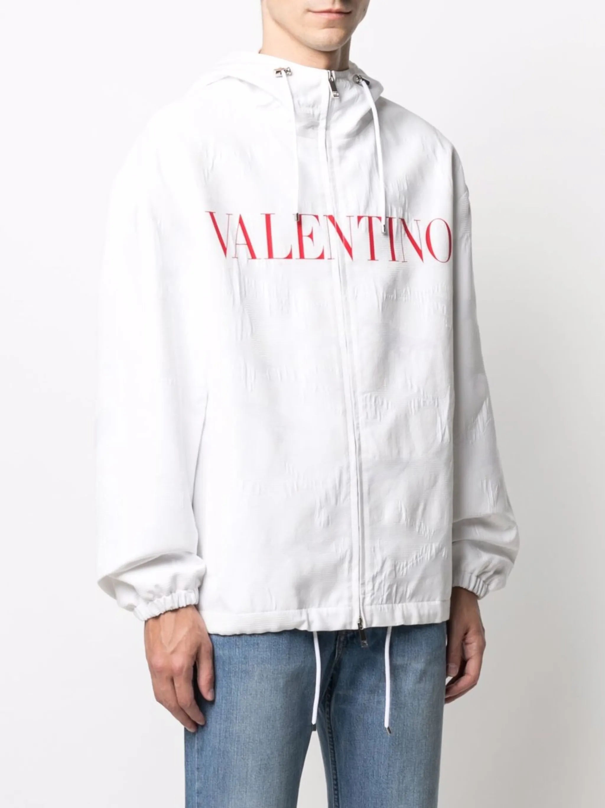 logo-print hooded jacket