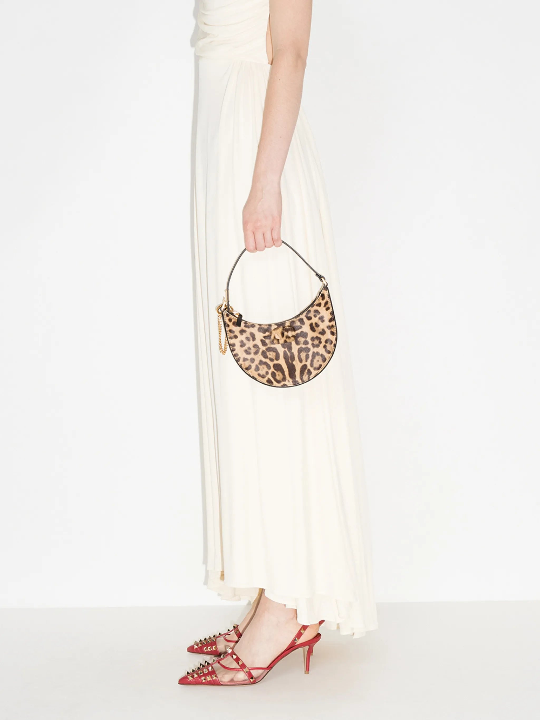 Rockstud-embellished pointed-toe pumps