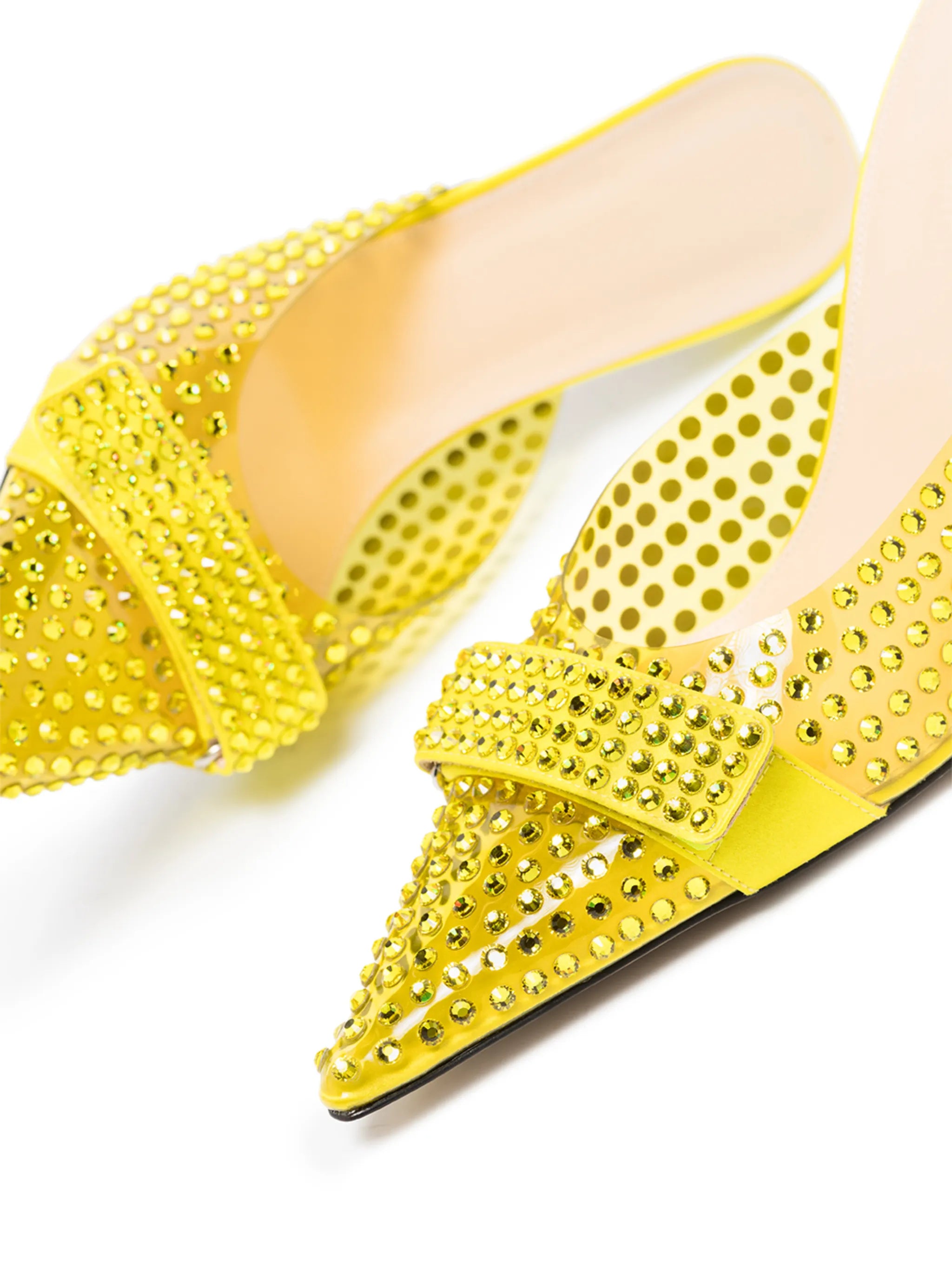 Bella 85mm crystal-embellished mules