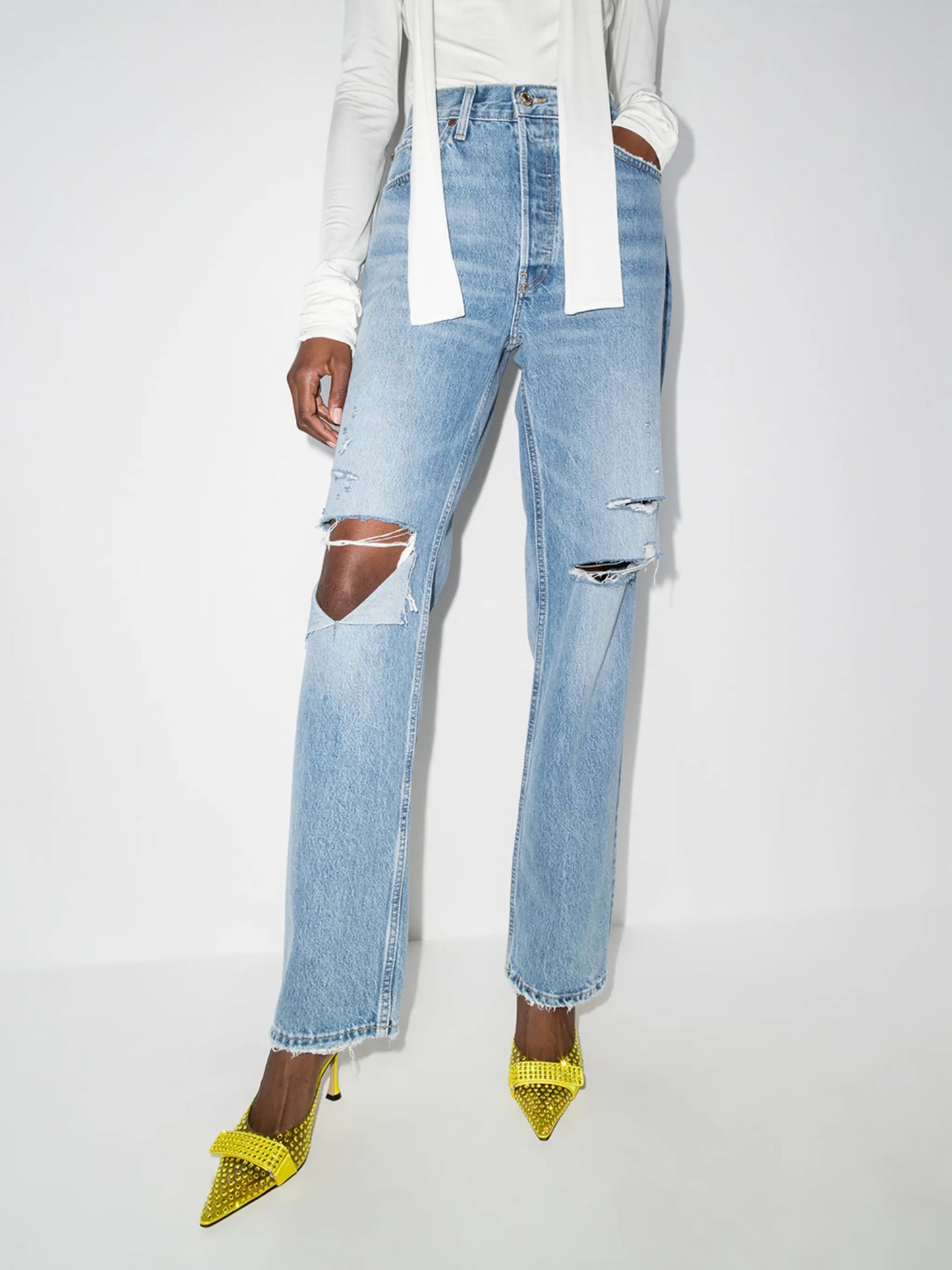 Bella 85mm crystal-embellished mules