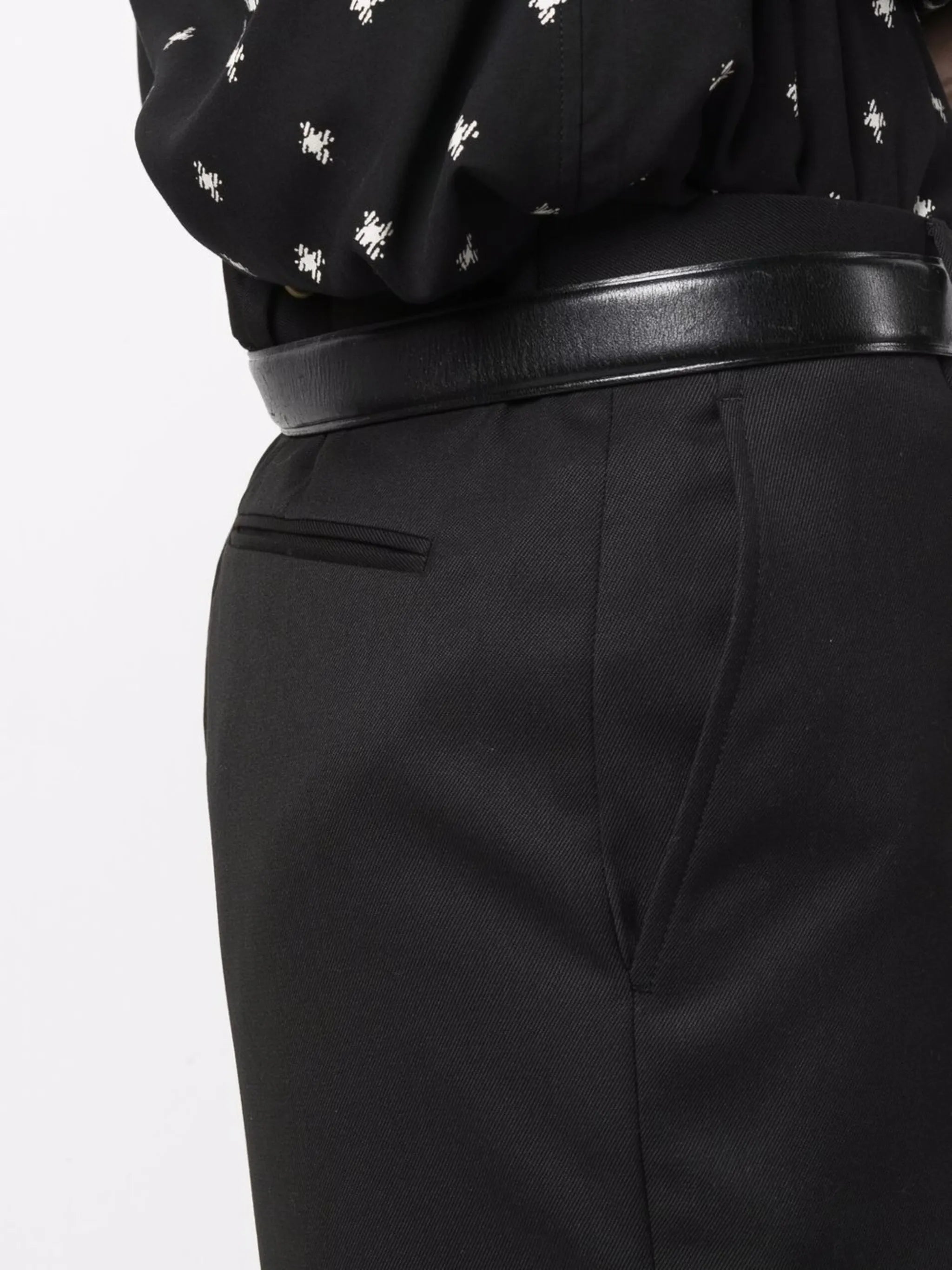 straight-leg tailored trousers