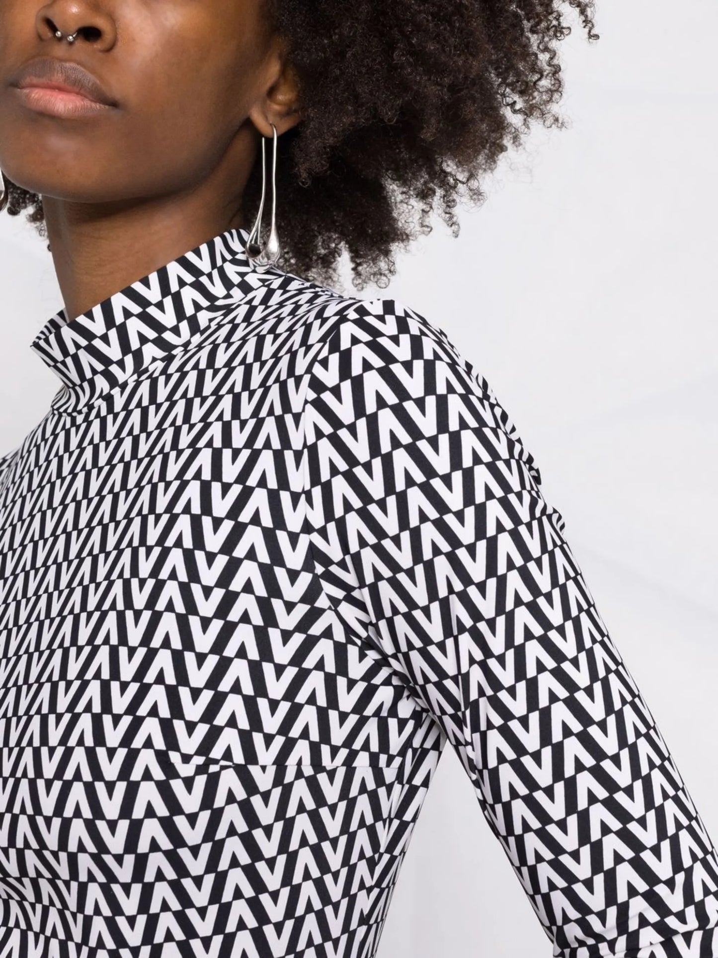 monogram stretch-fit jersey top