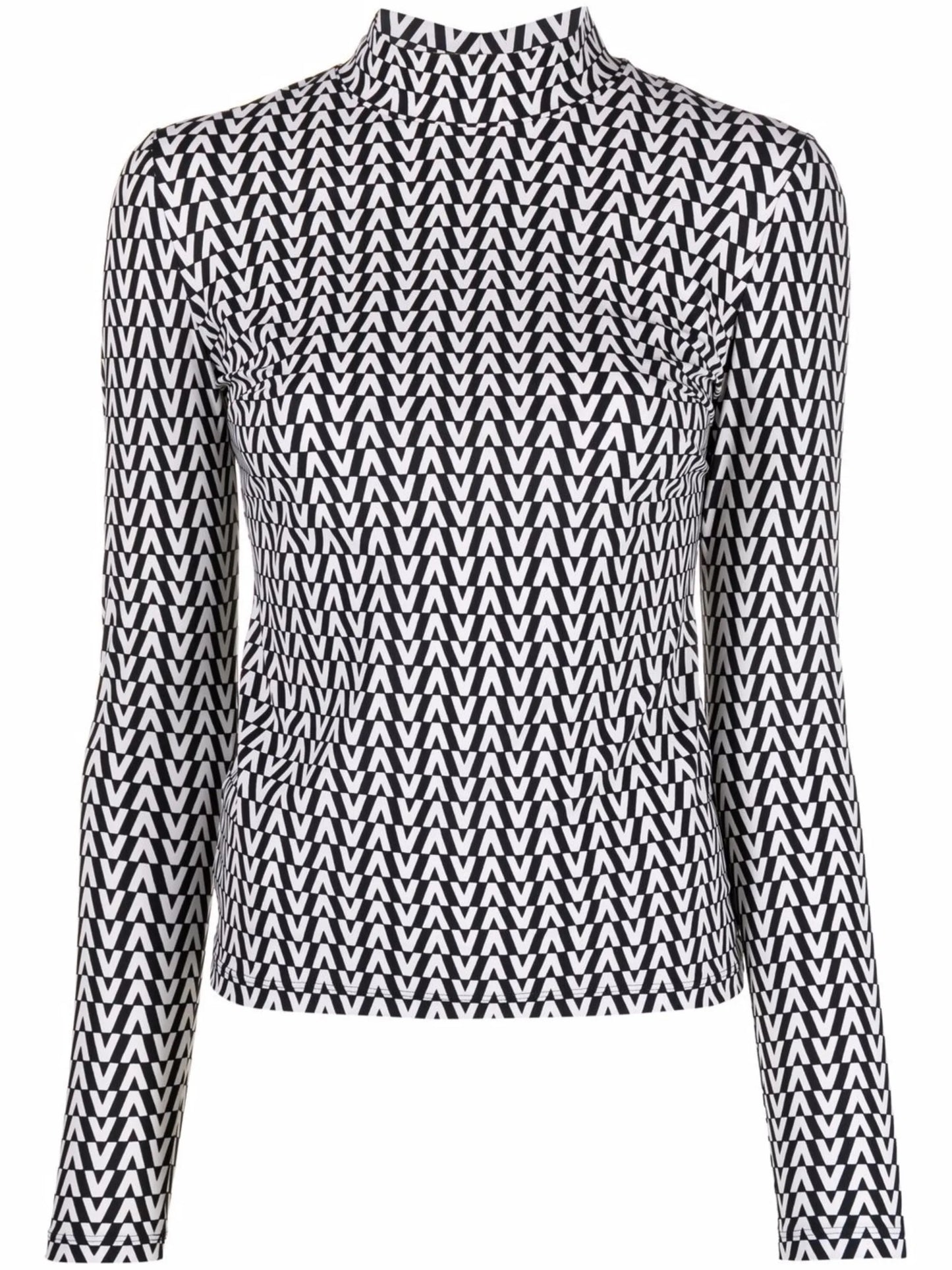 monogram stretch-fit jersey top