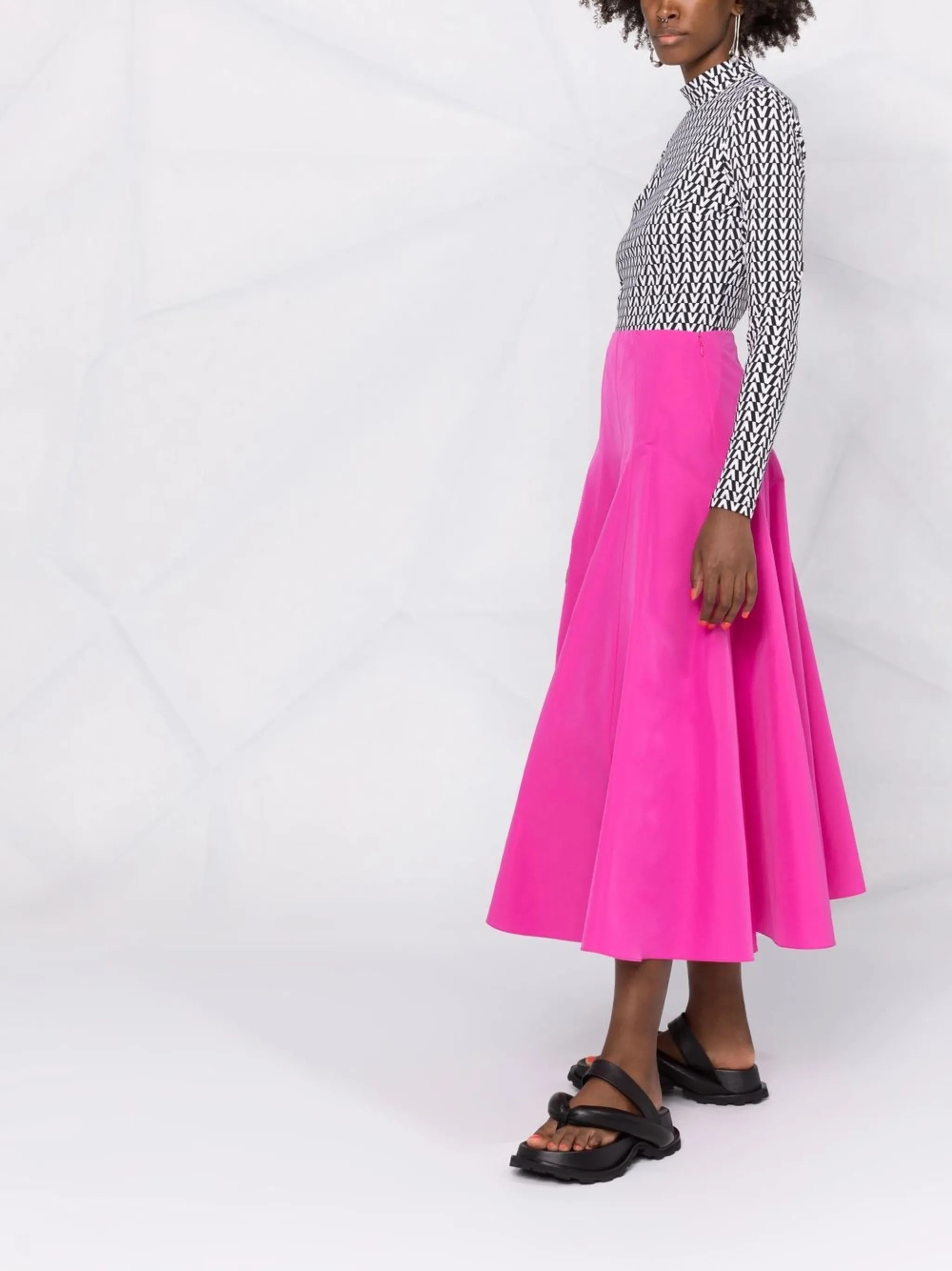 monogram stretch-fit jersey top