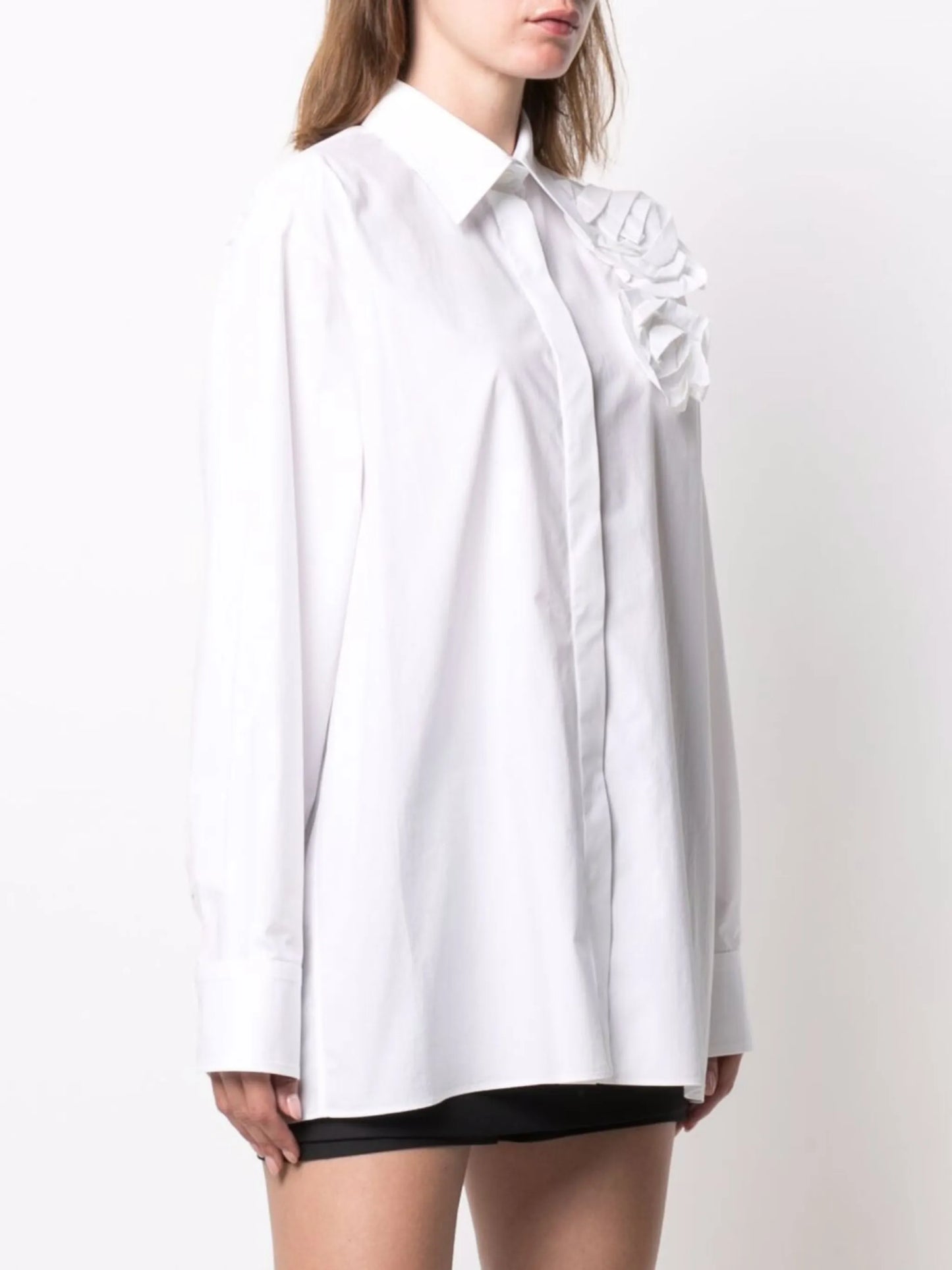 floral-detail long-sleeve shirt