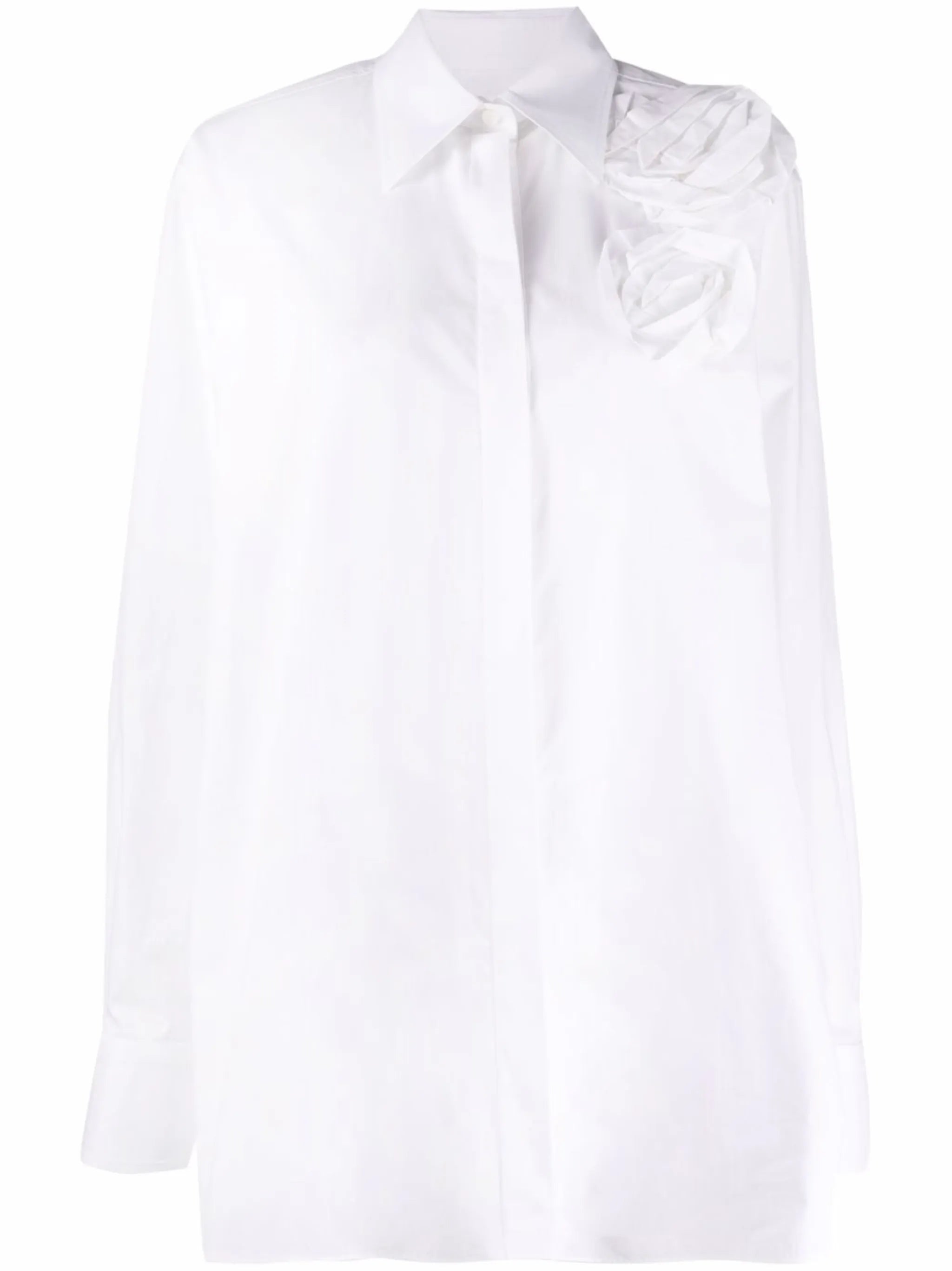 floral-detail long-sleeve shirt