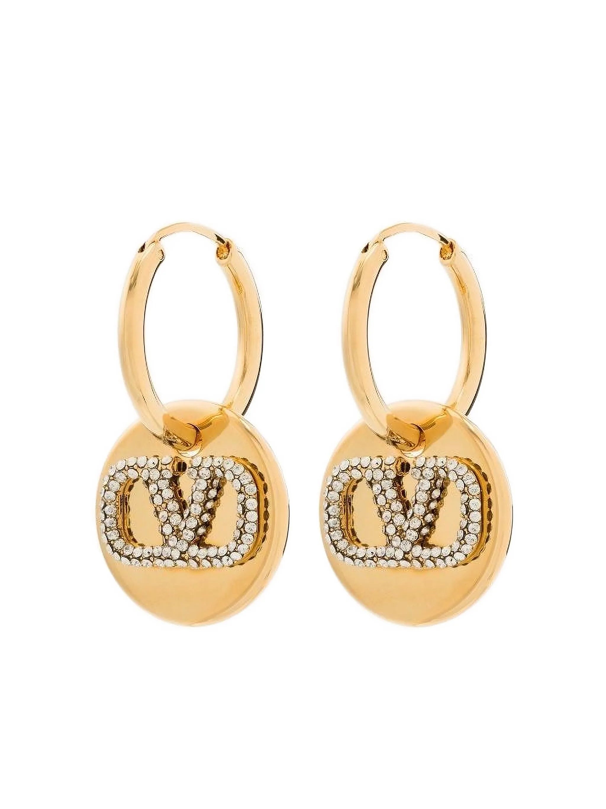 crystal-embellished Vlogo earrings