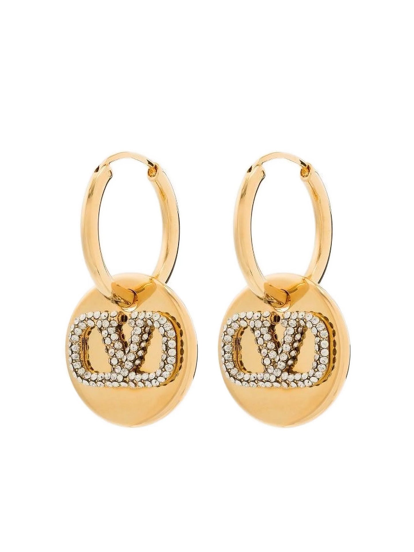 crystal-embellished Vlogo earrings