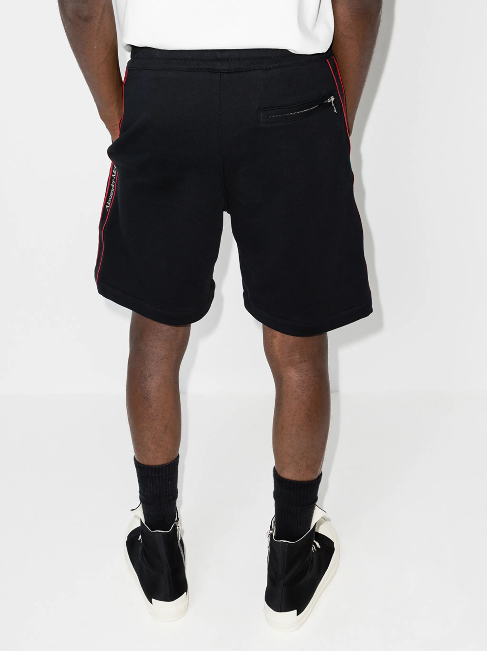 logo tape track pants