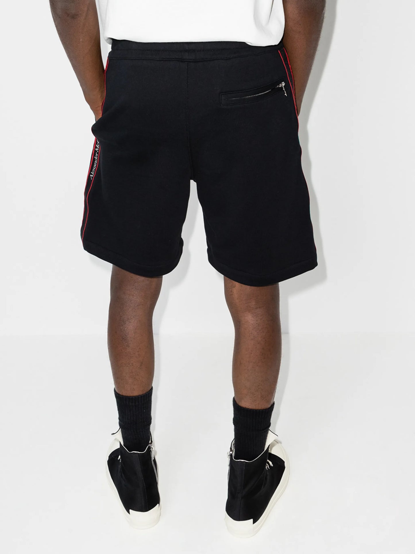 logo tape track pants