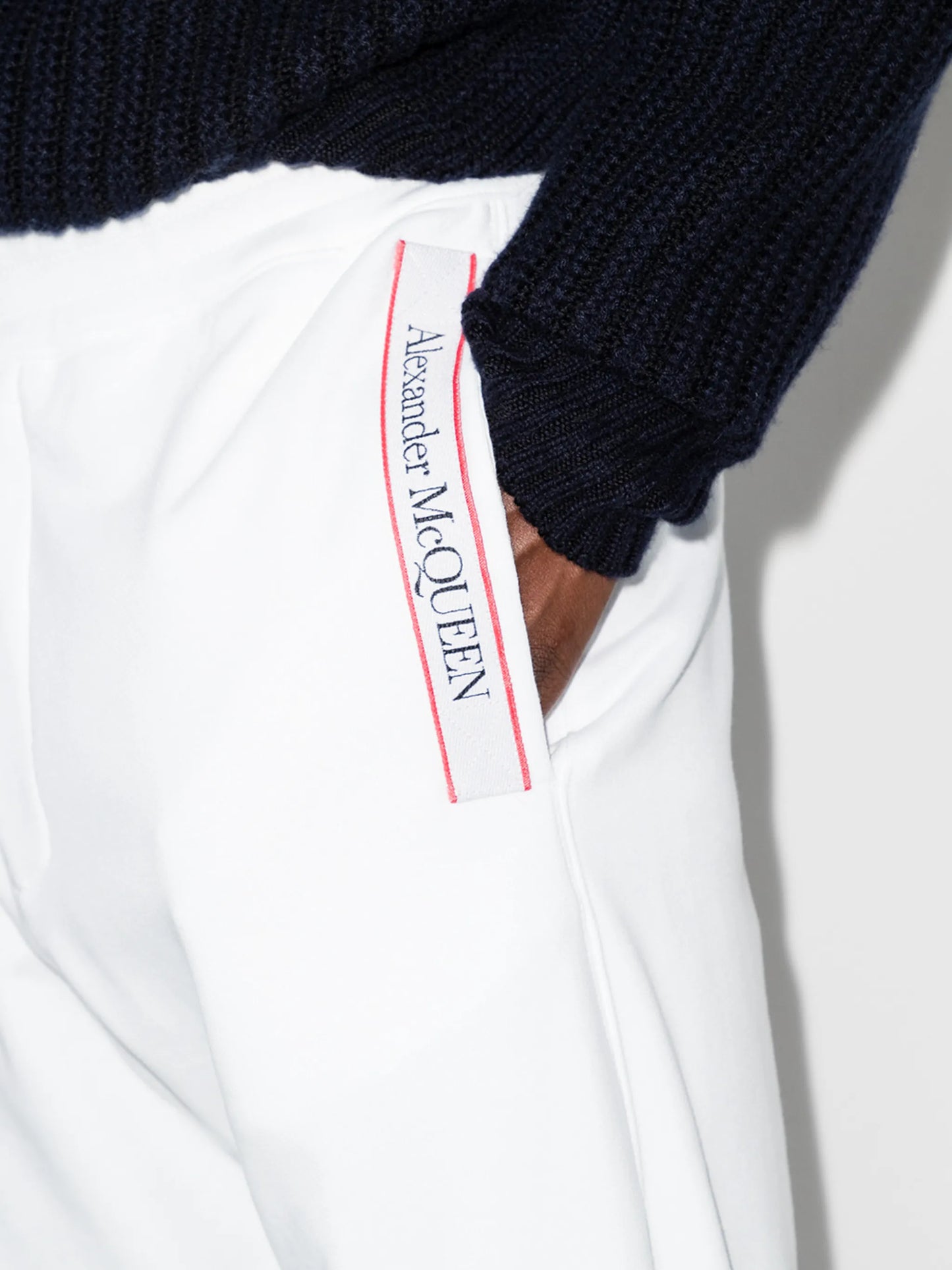 logo tape tapered track pants