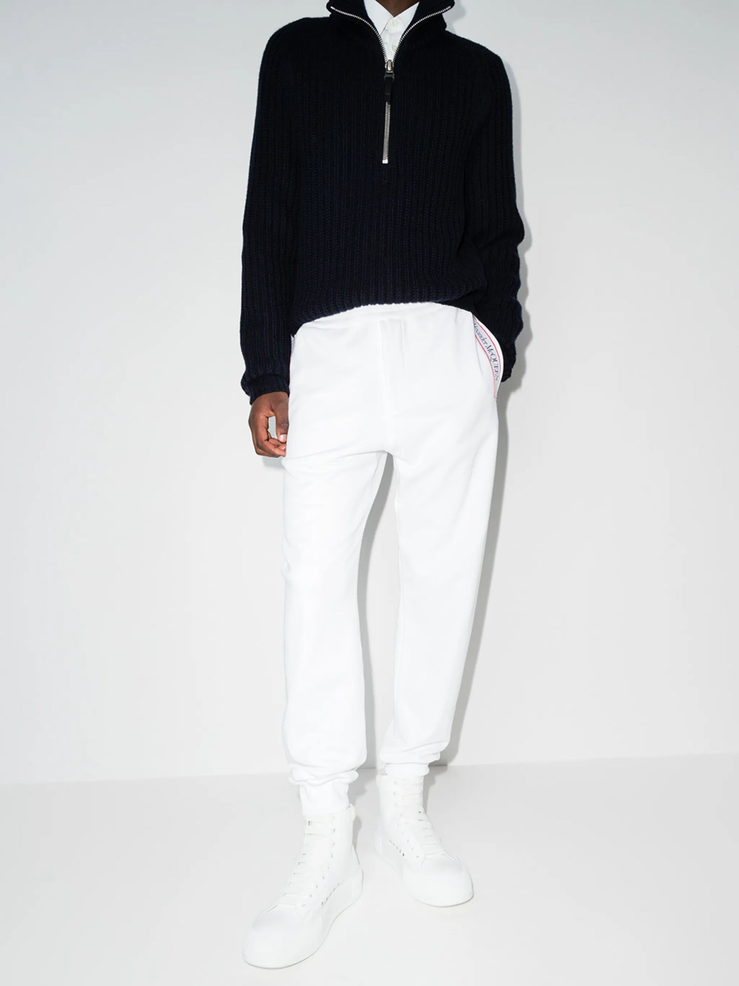 logo tape tapered track pants