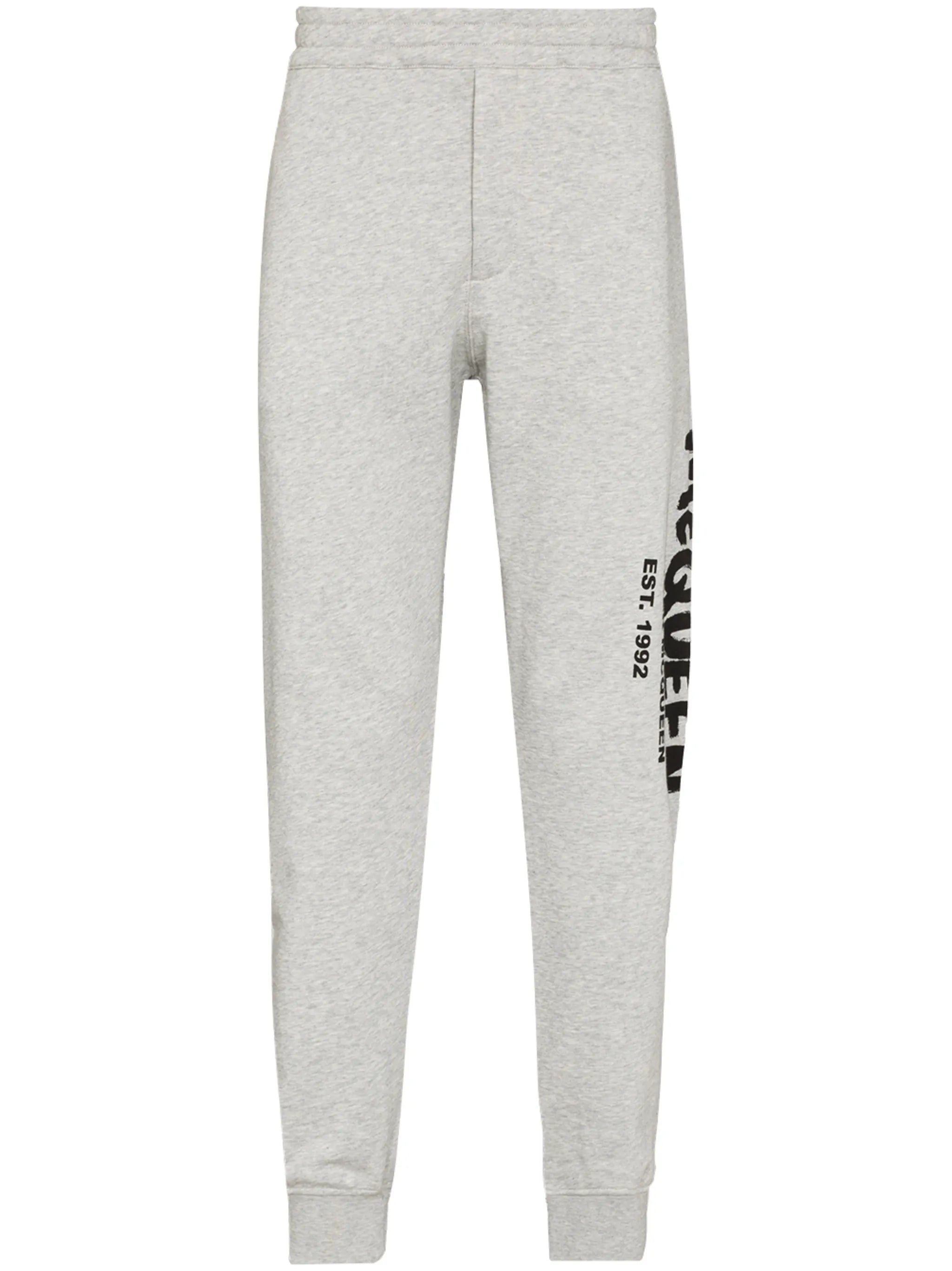 graffiti-print track pants