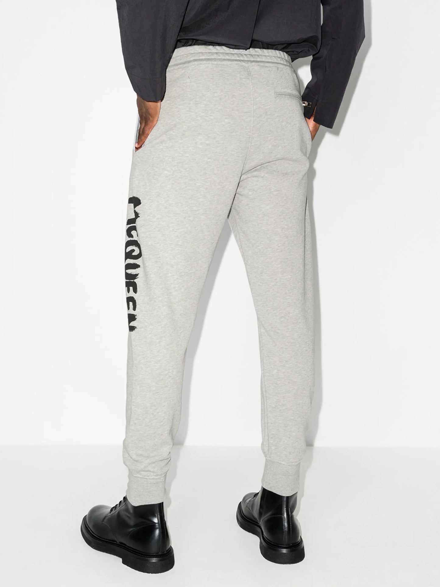 graffiti-print track pants