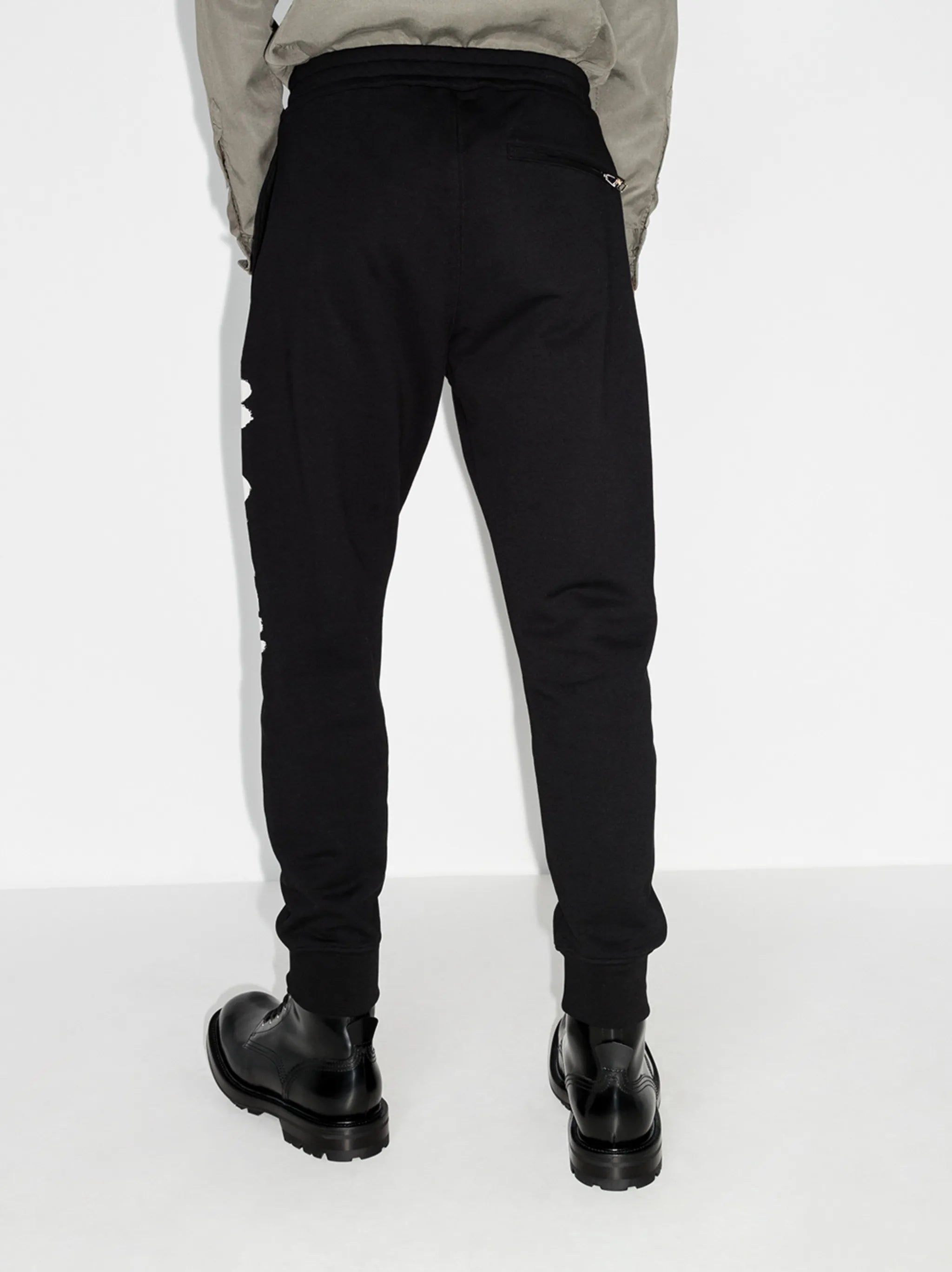 logo graffiti print track pants
