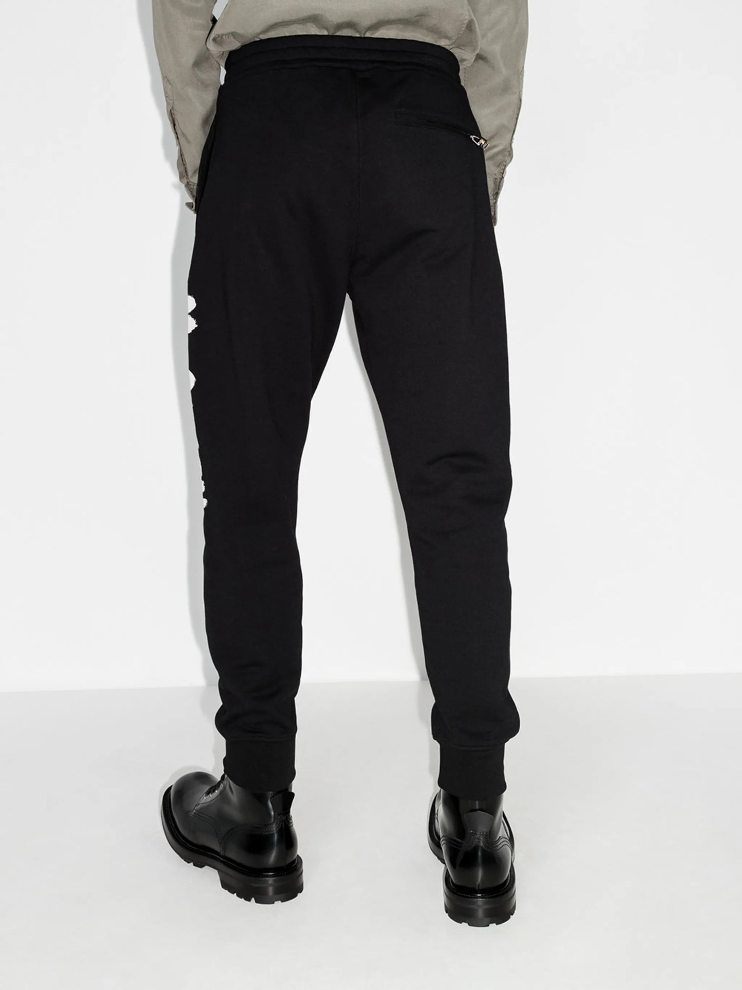 logo graffiti print track pants