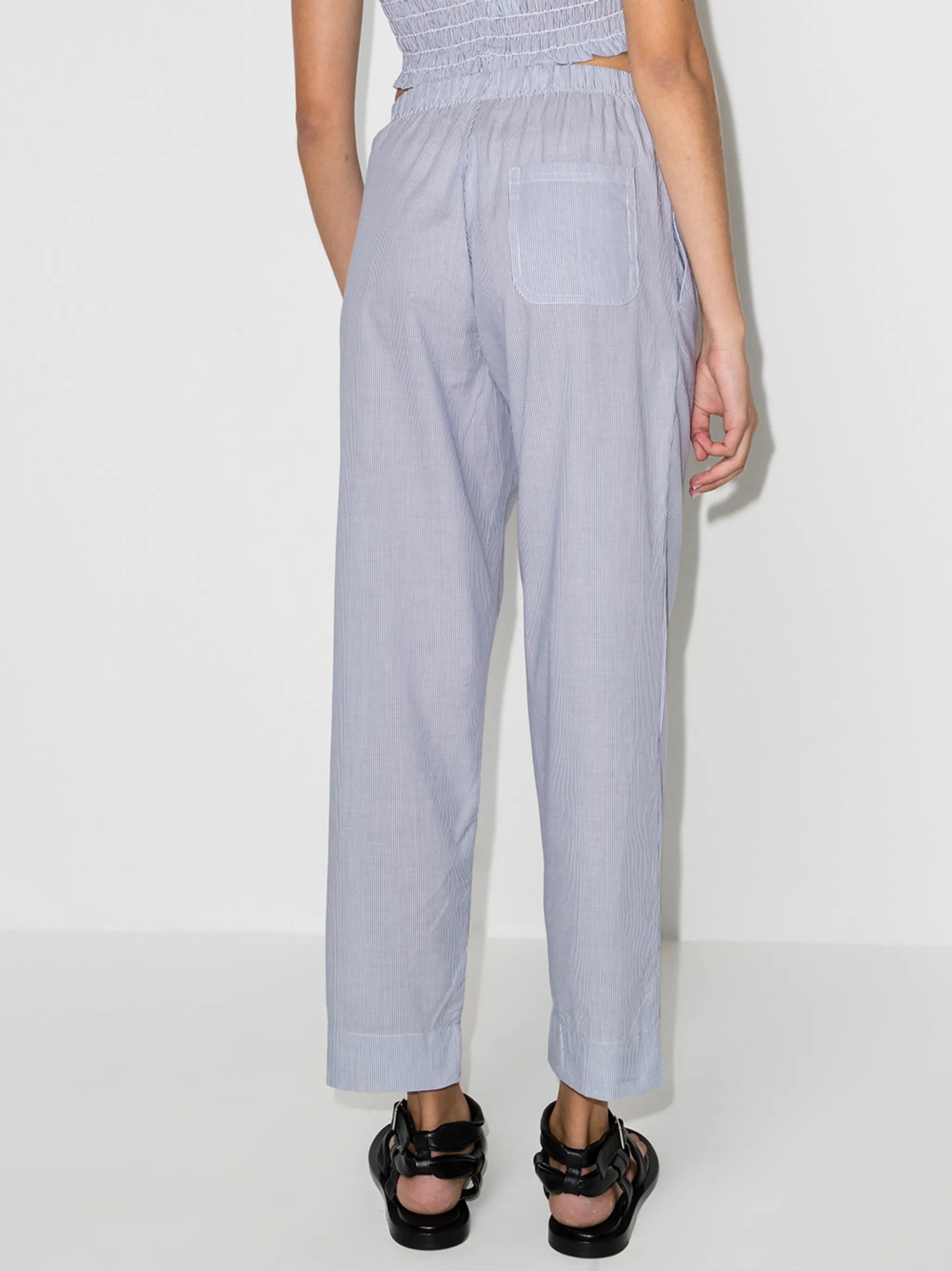 Eve stripe-pattern cropped trousers