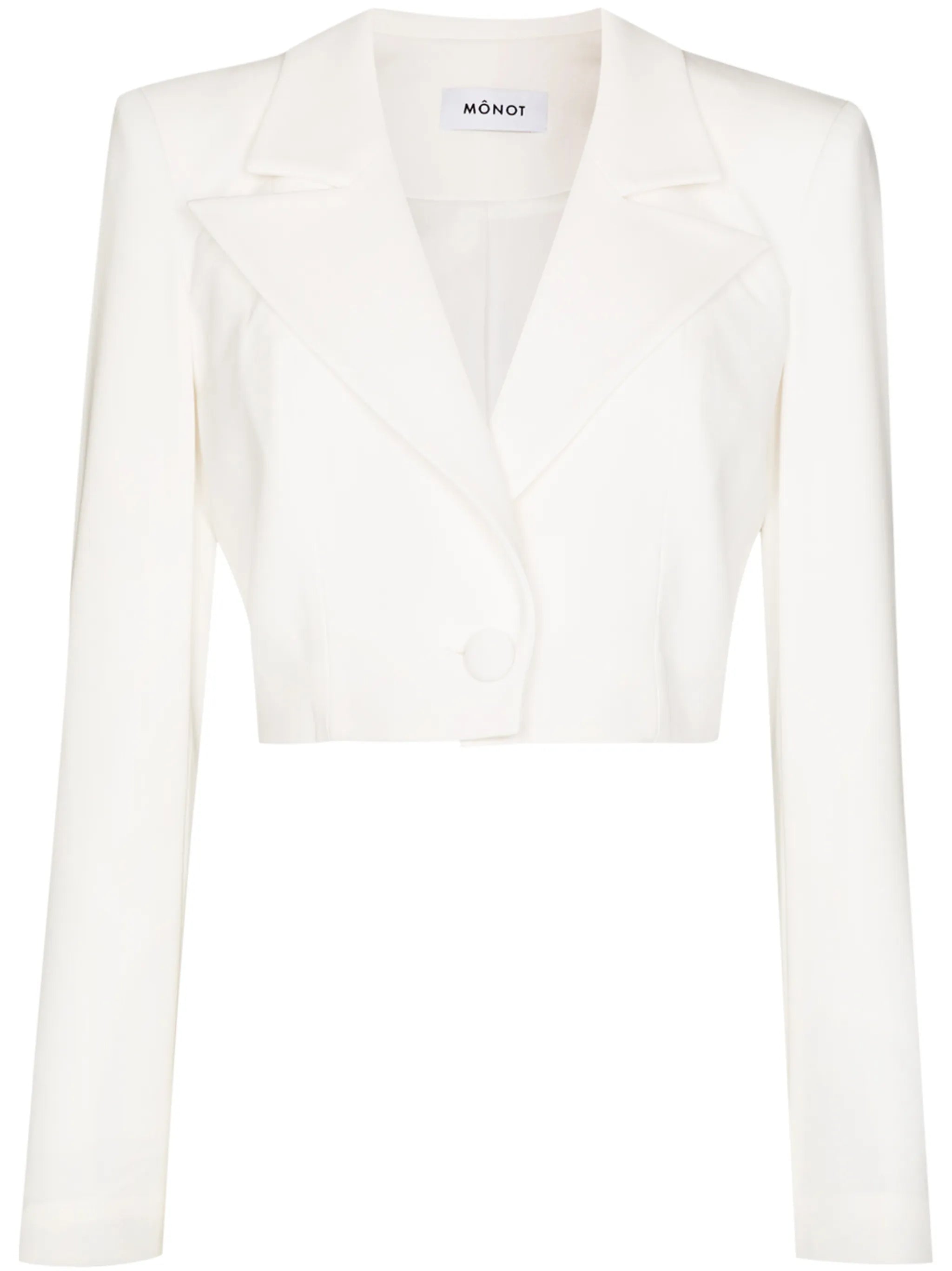 cropped single-breasted blazer