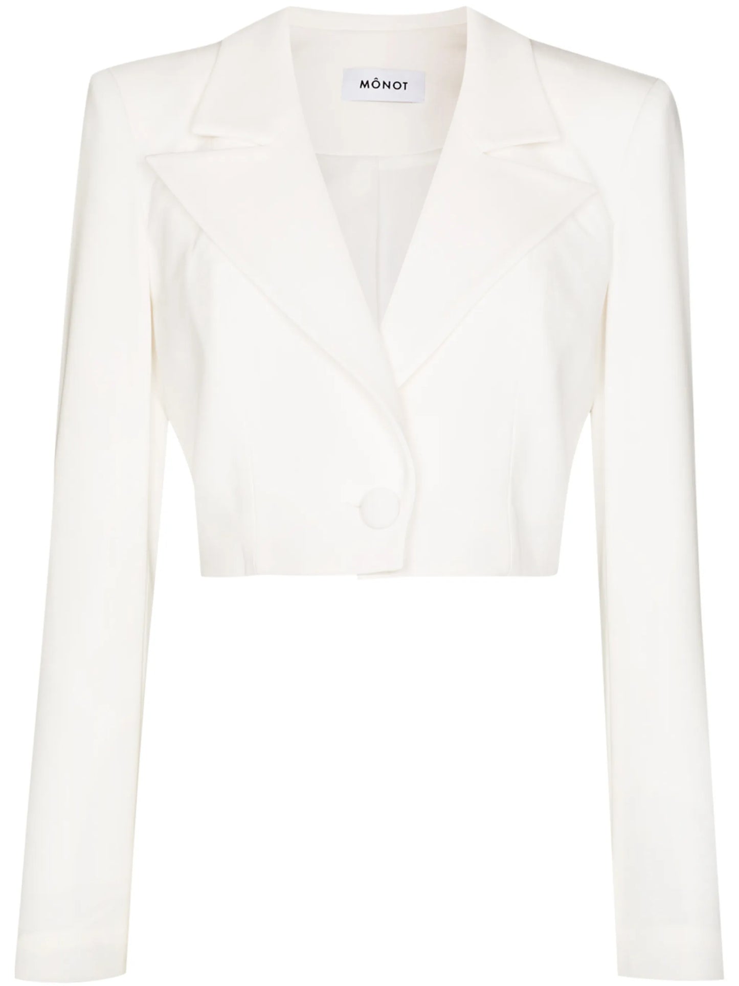 cropped single-breasted blazer