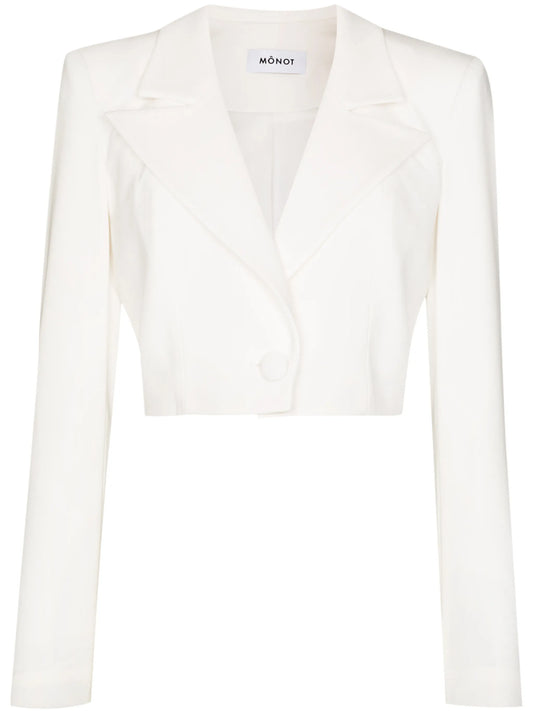 cropped single-breasted blazer