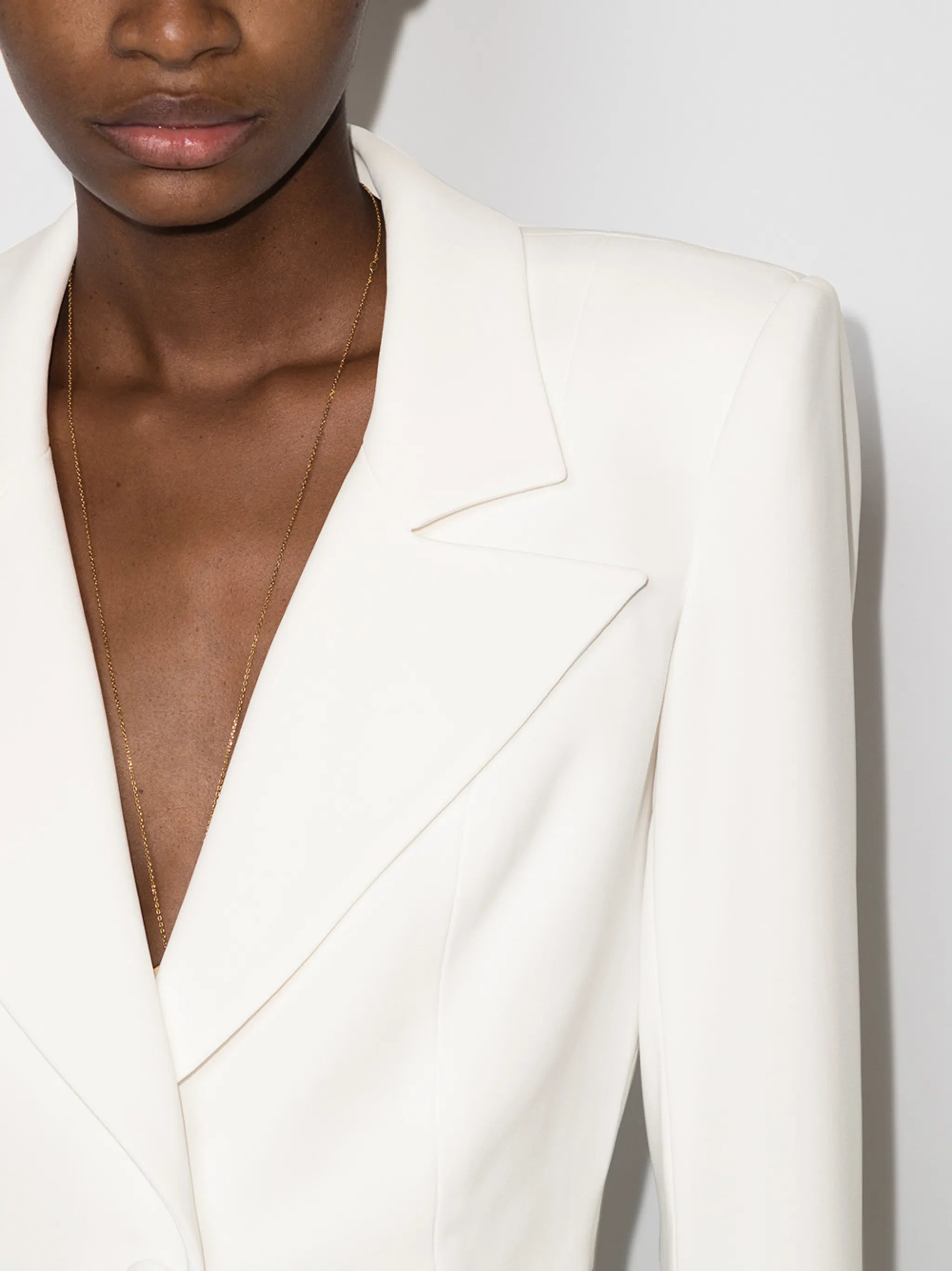 cropped single-breasted blazer