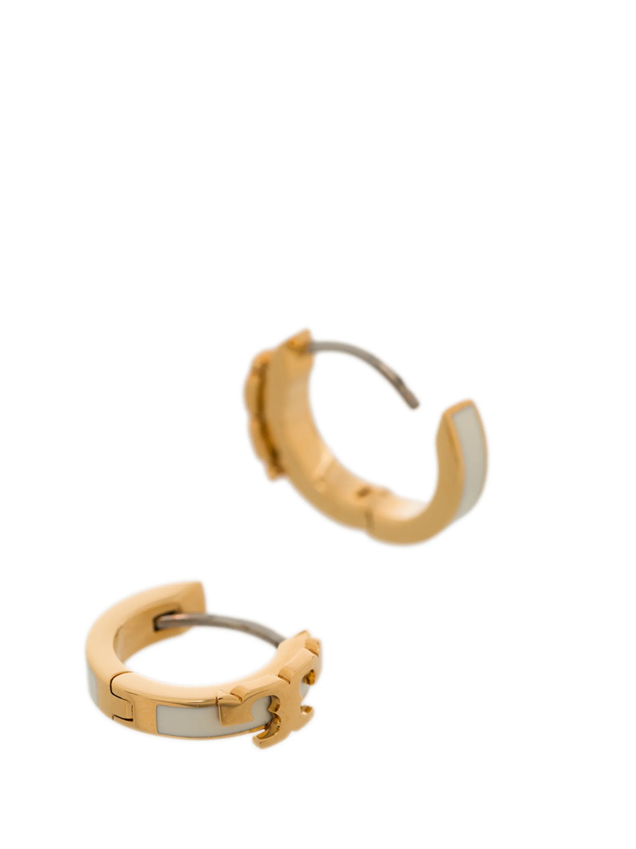Serif-T small hoop earrings