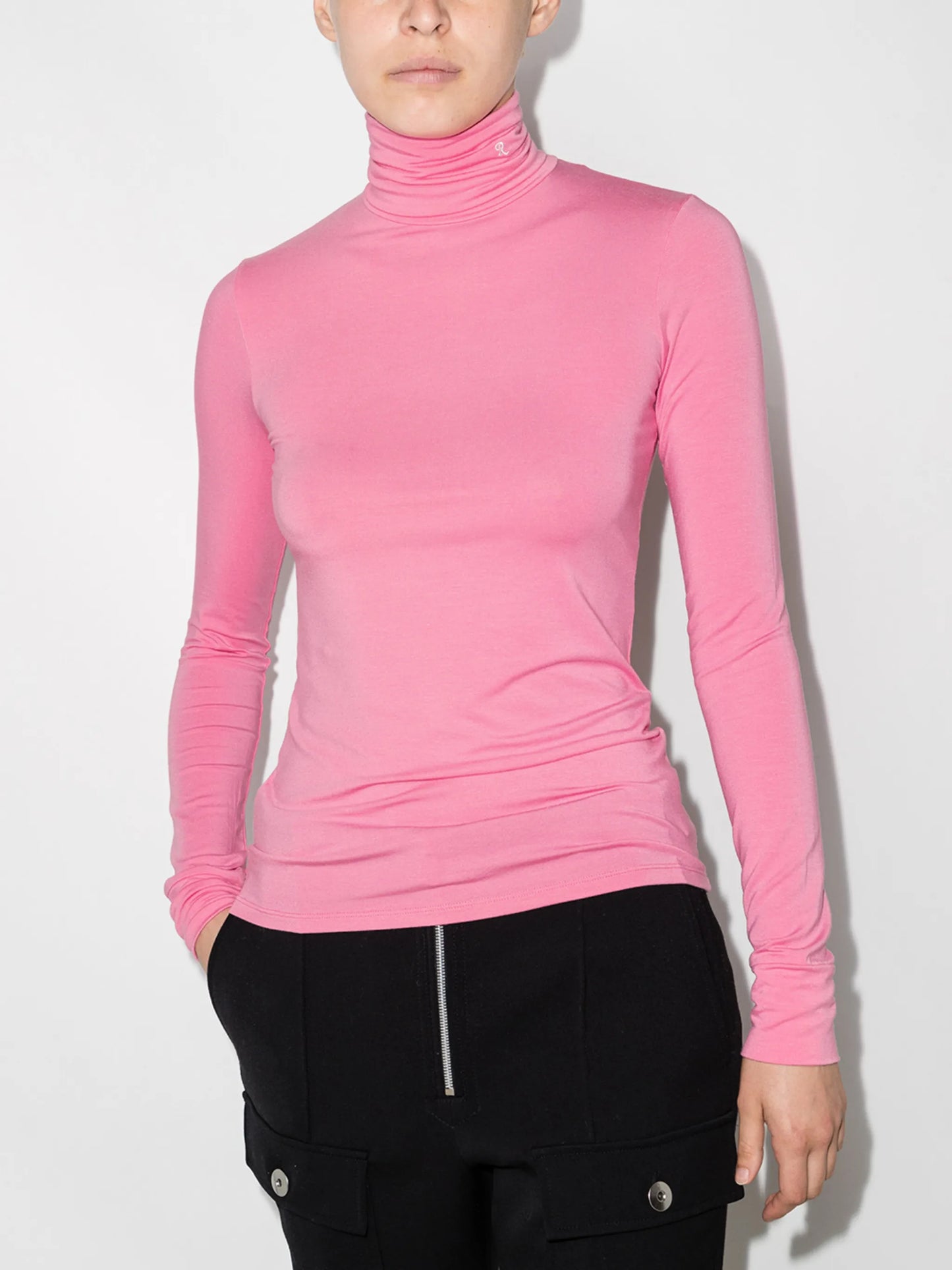 Uni Sous logo-embroidered roll-neck T-shirt