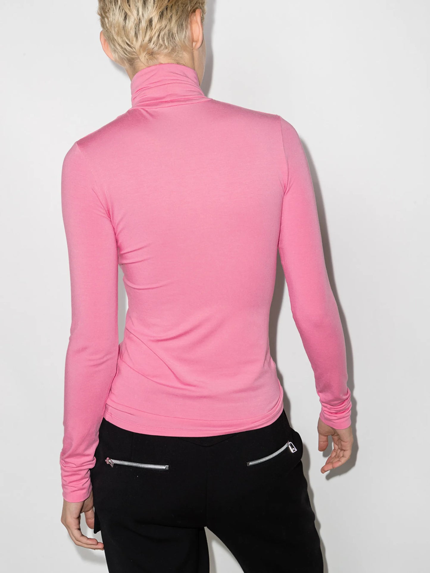 Uni Sous logo-embroidered roll-neck T-shirt