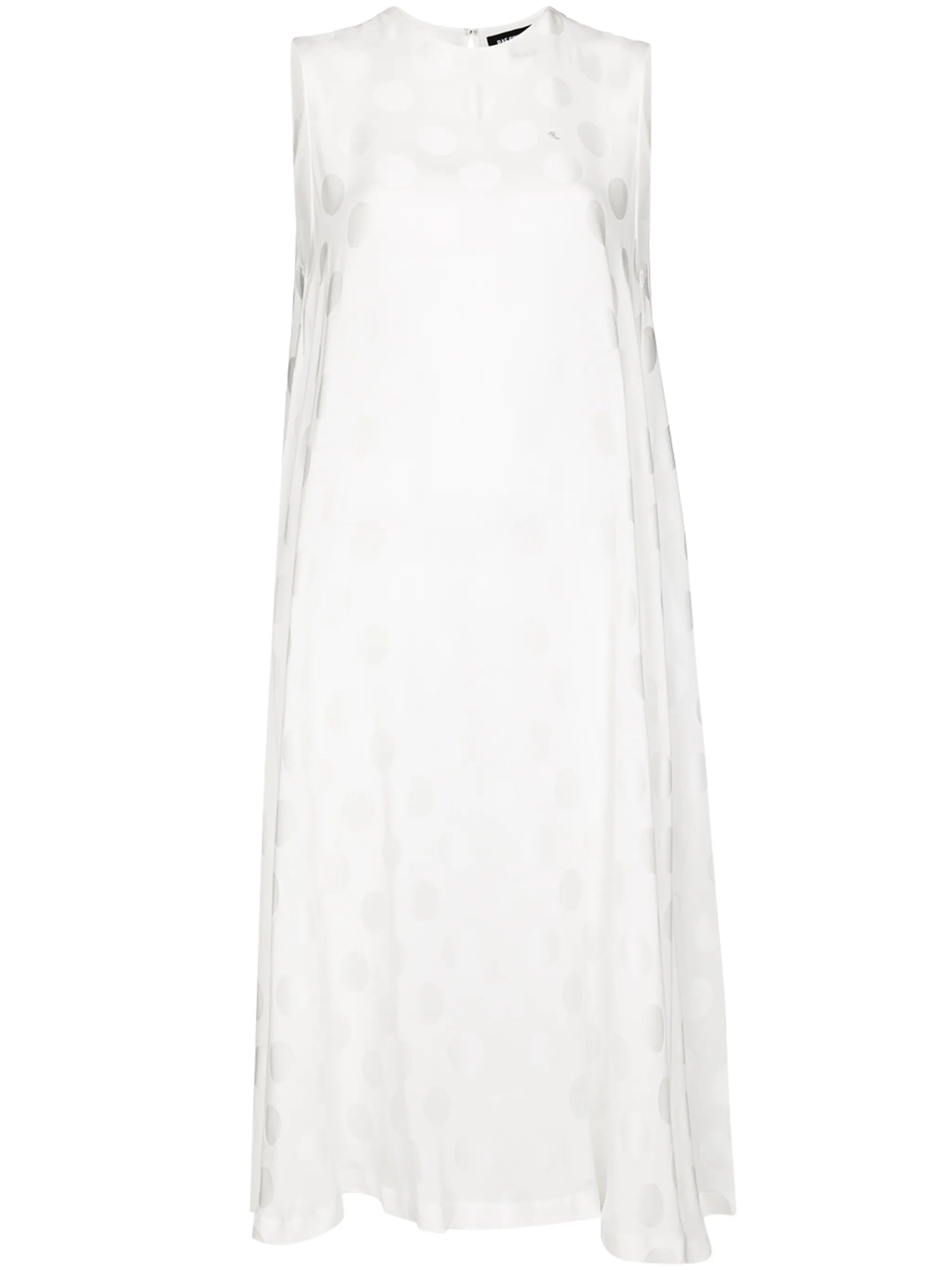 sleeveless flared midi dress
