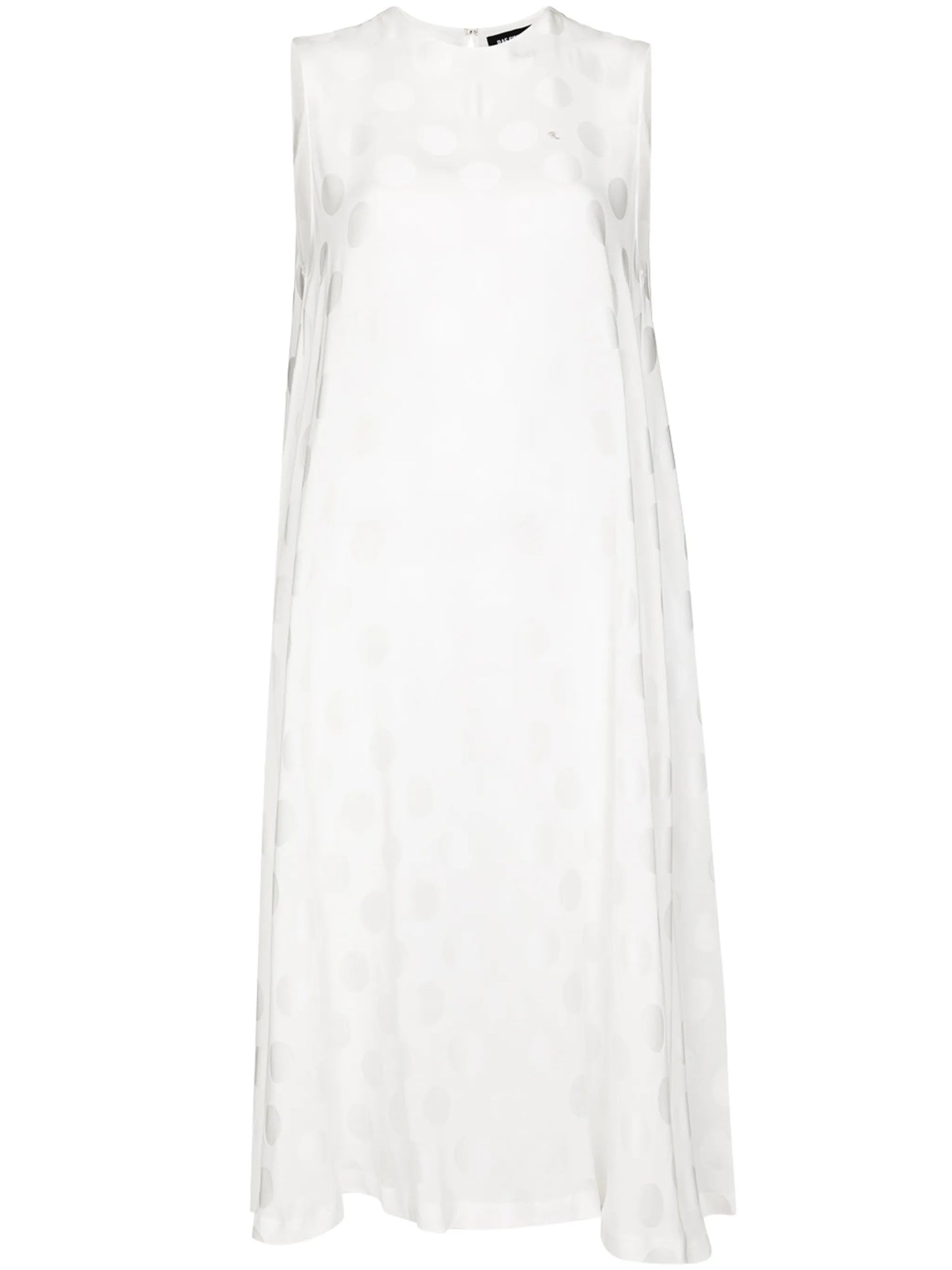 sleeveless flared midi dress