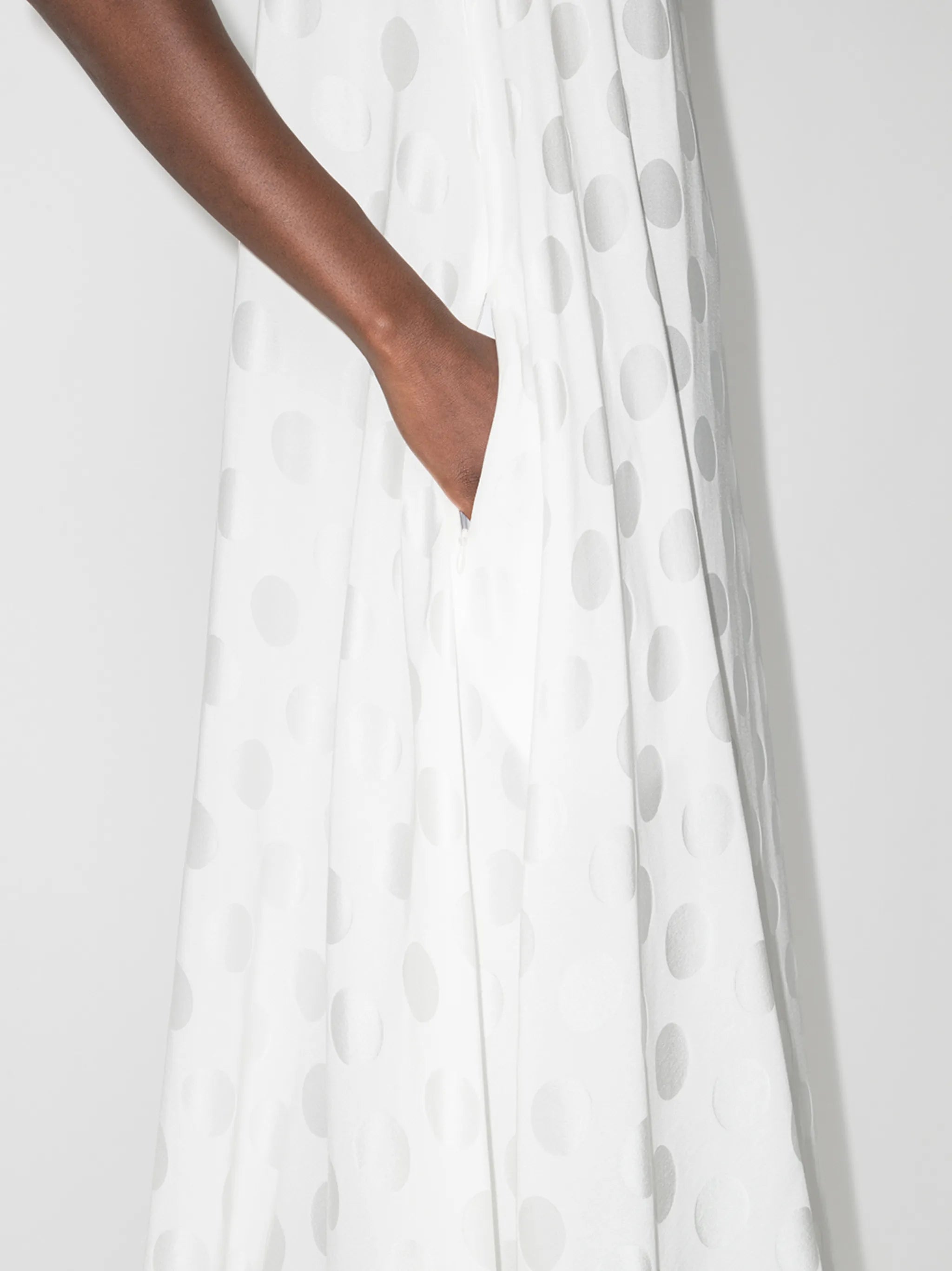 sleeveless flared midi dress