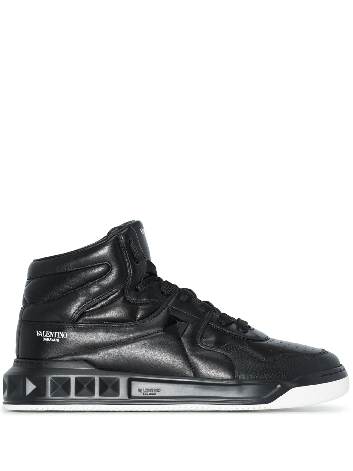 logo-stamp hi-top sneakers