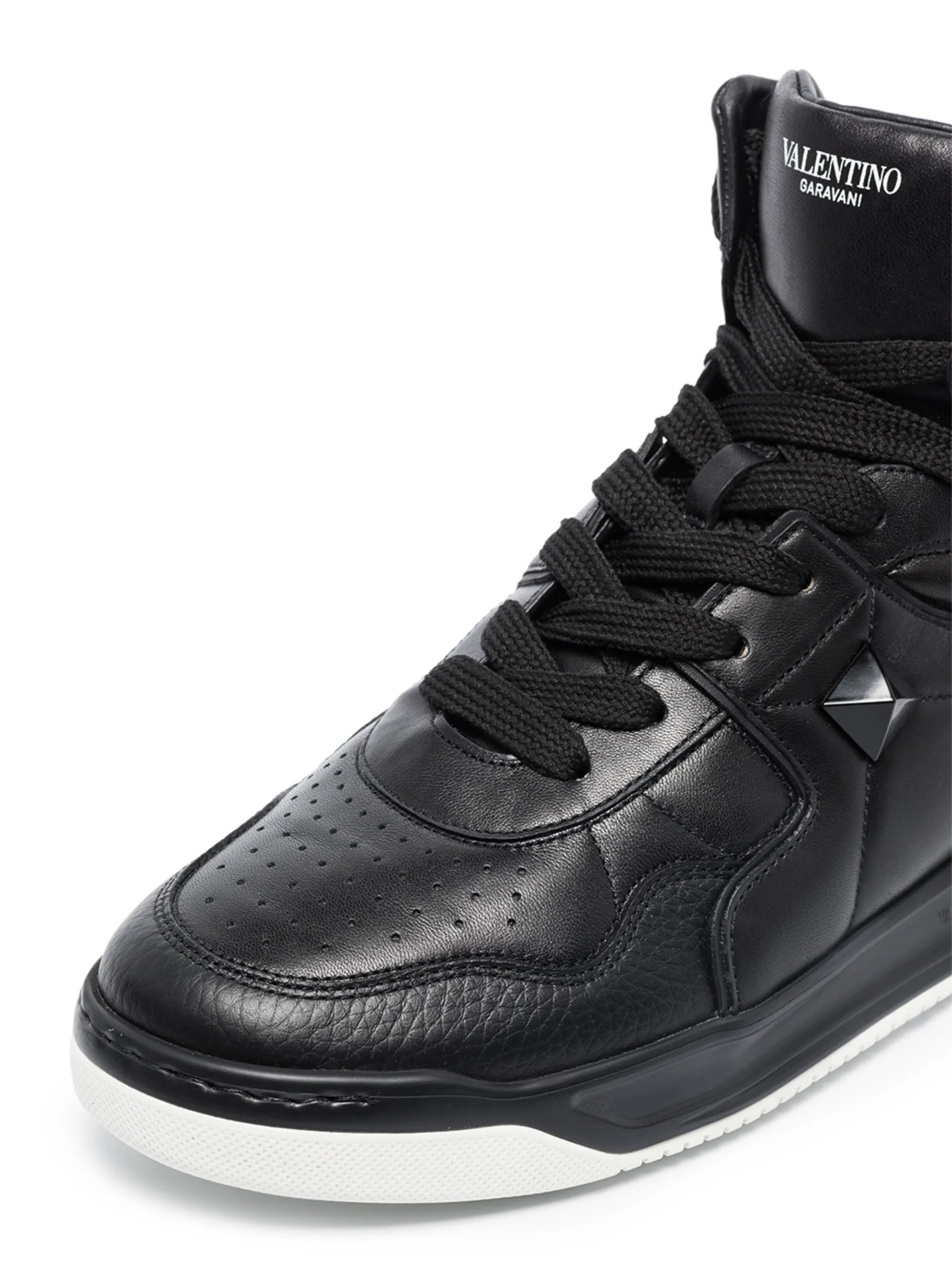 logo-stamp hi-top sneakers