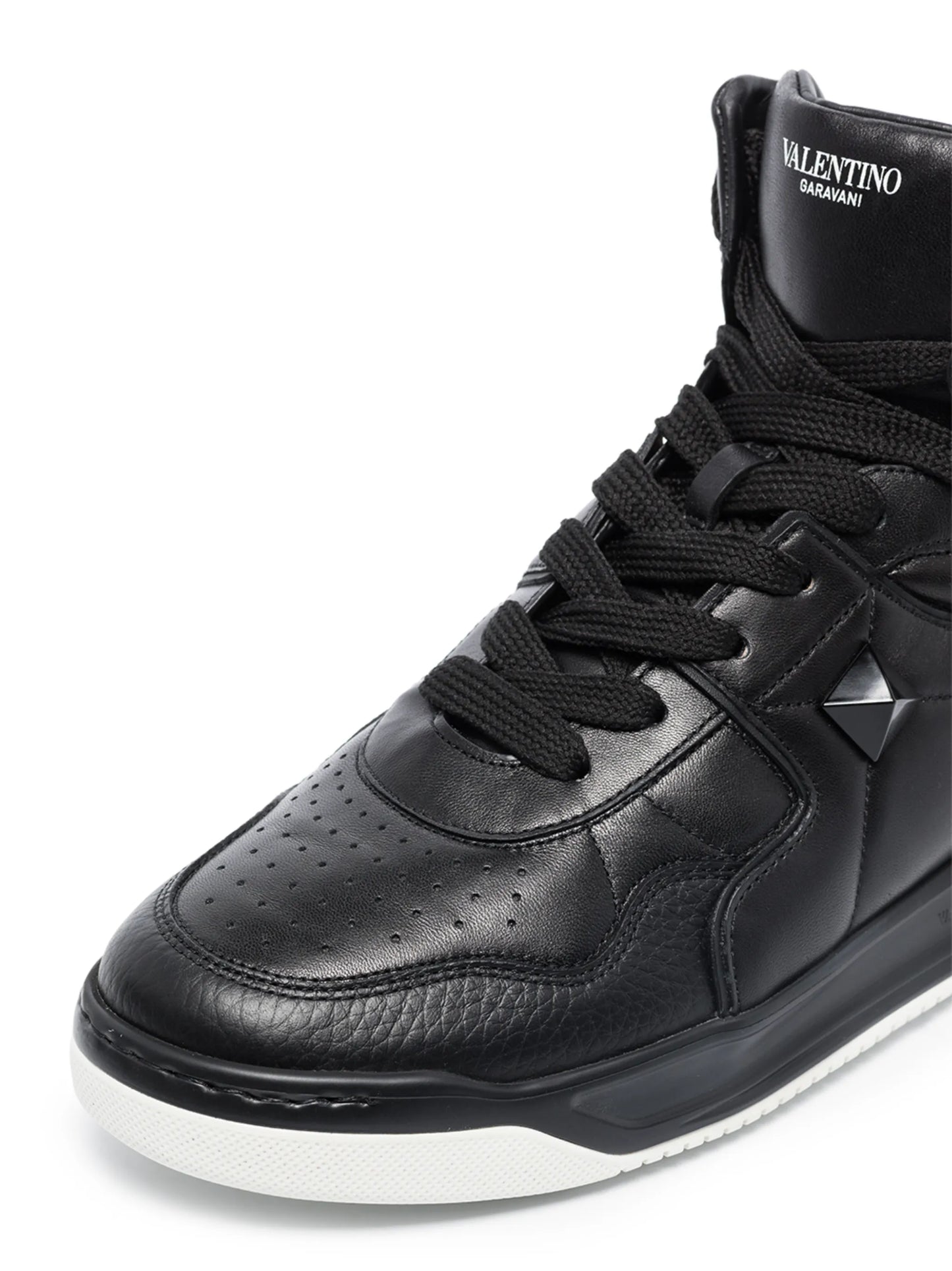 logo-stamp hi-top sneakers