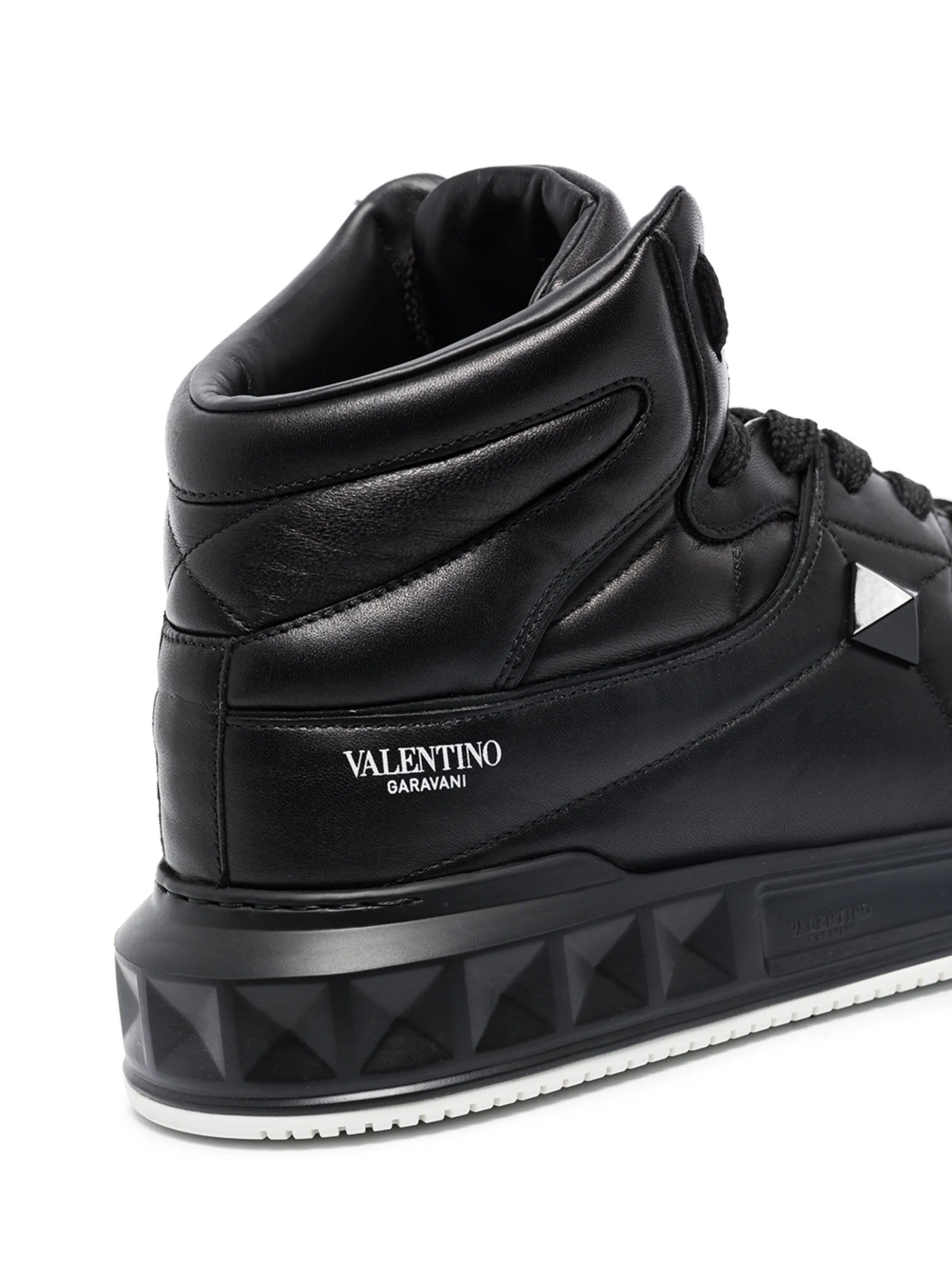 logo-stamp hi-top sneakers