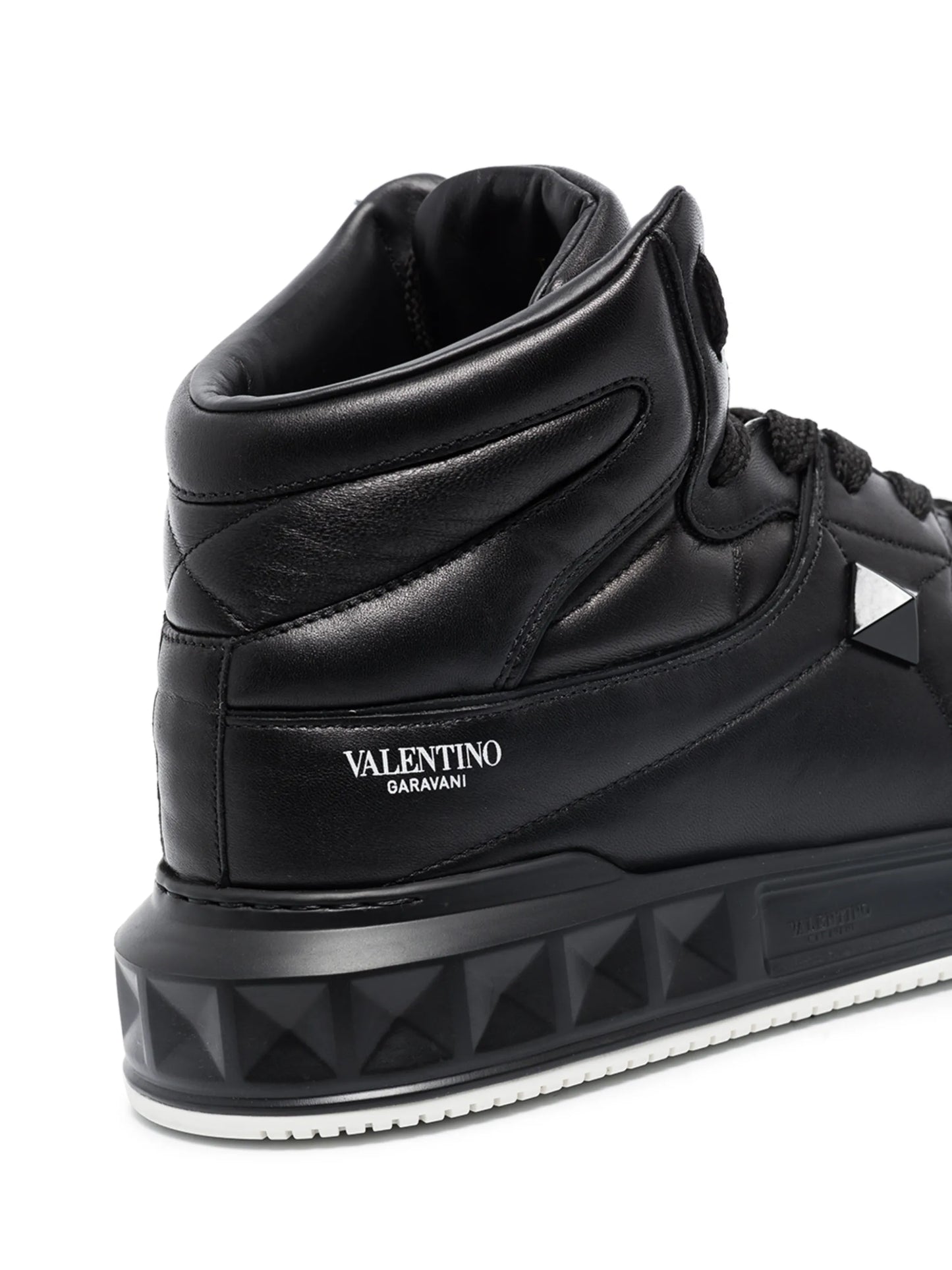 logo-stamp hi-top sneakers
