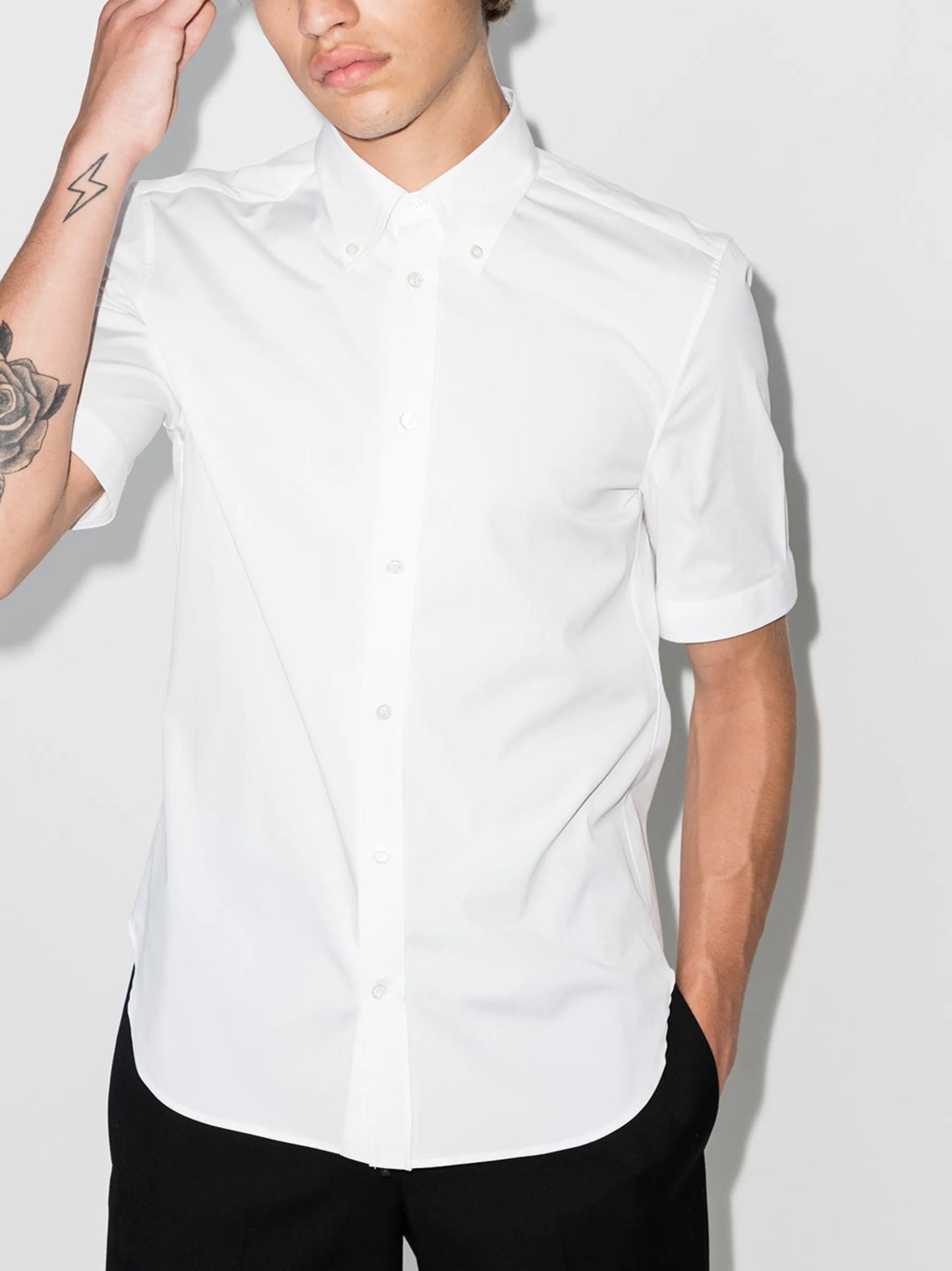 short-sleeve cotton shirt
